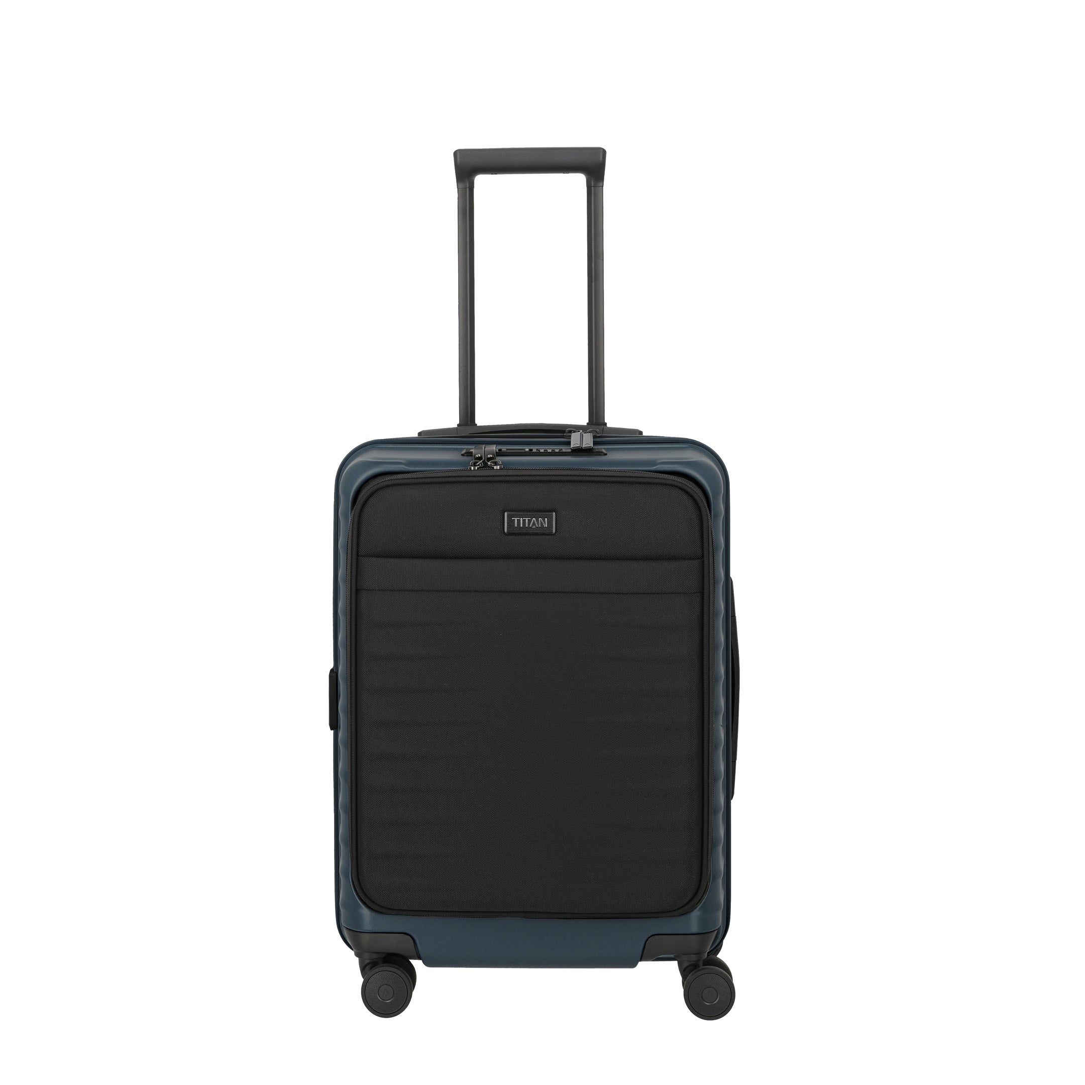Titan UPGRADE Trolley with Front Pocket, Midnight blue