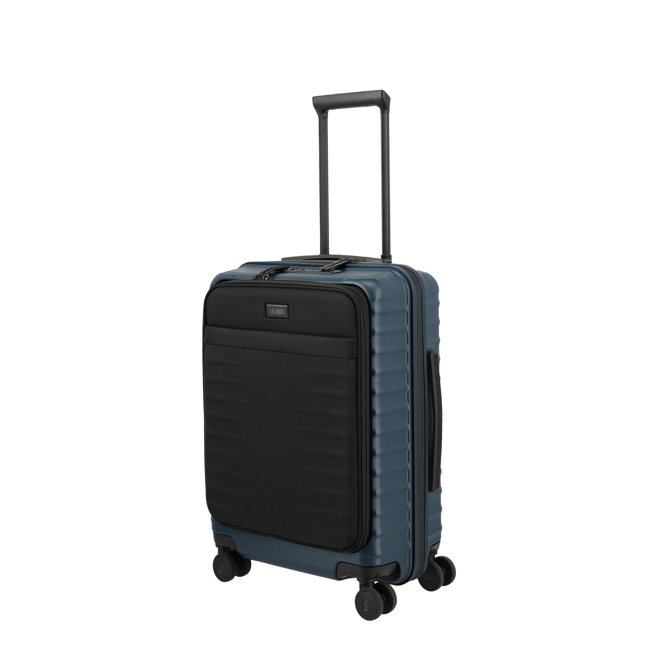 Titan UPGRADE Trolley with Front Pocket, Midnight blue