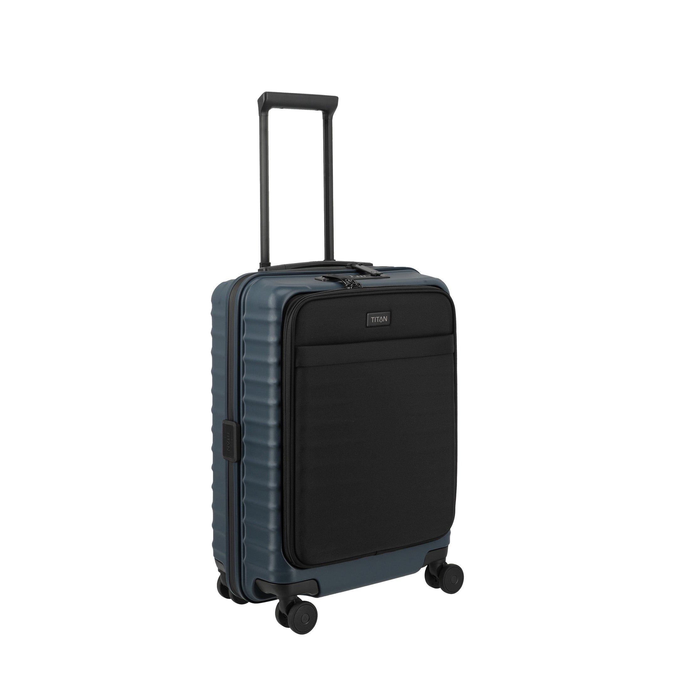 Titan UPGRADE Trolley with Front Pocket, Midnight blue