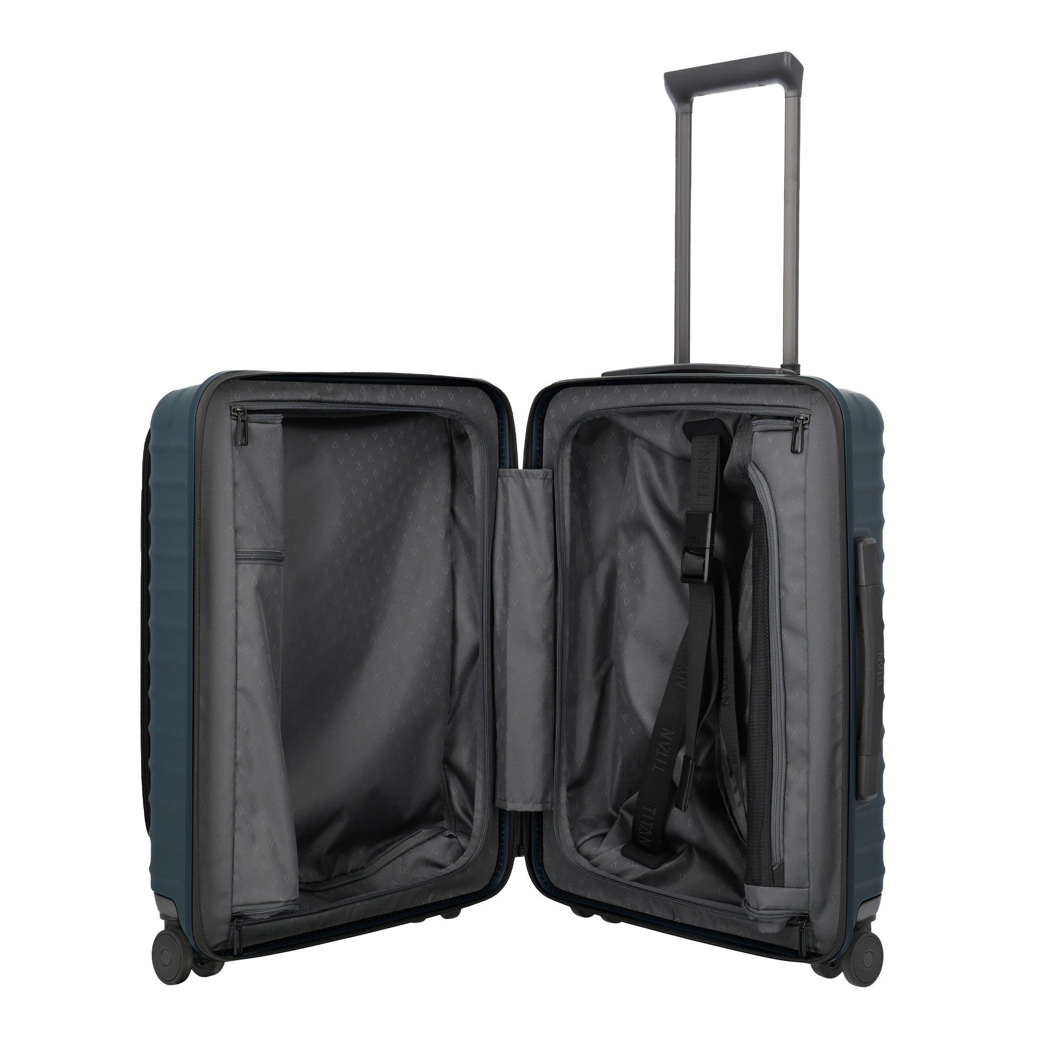 Titan UPGRADE Trolley with Front Pocket, Midnight blue