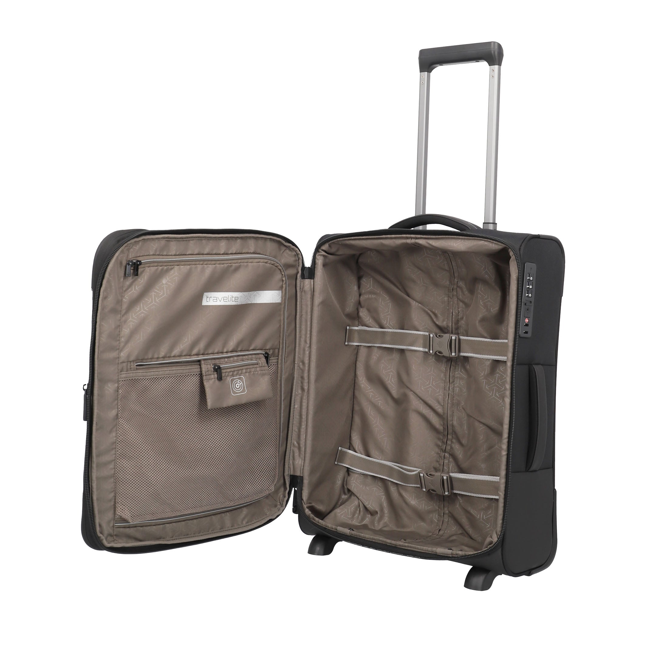 Travelite Crosslite Trolley S – Expanderbar resväska 55 cm, Black