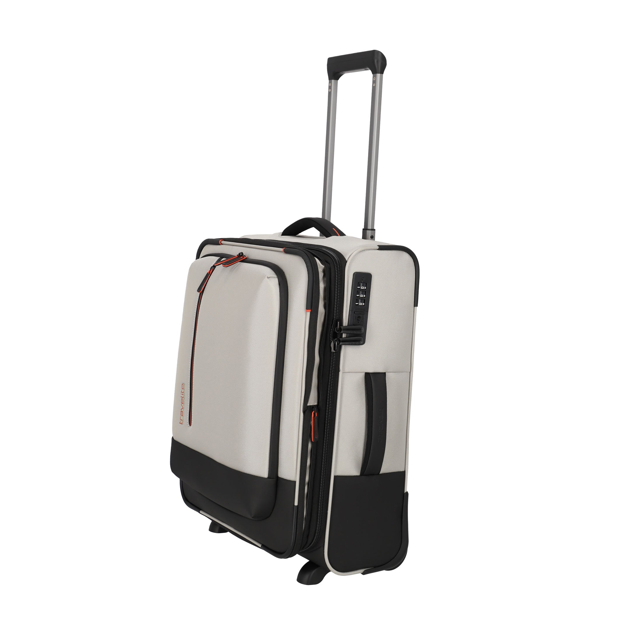 Travelite Crosslite Trolley S – Expanderbar resväska 55 cm, Nature