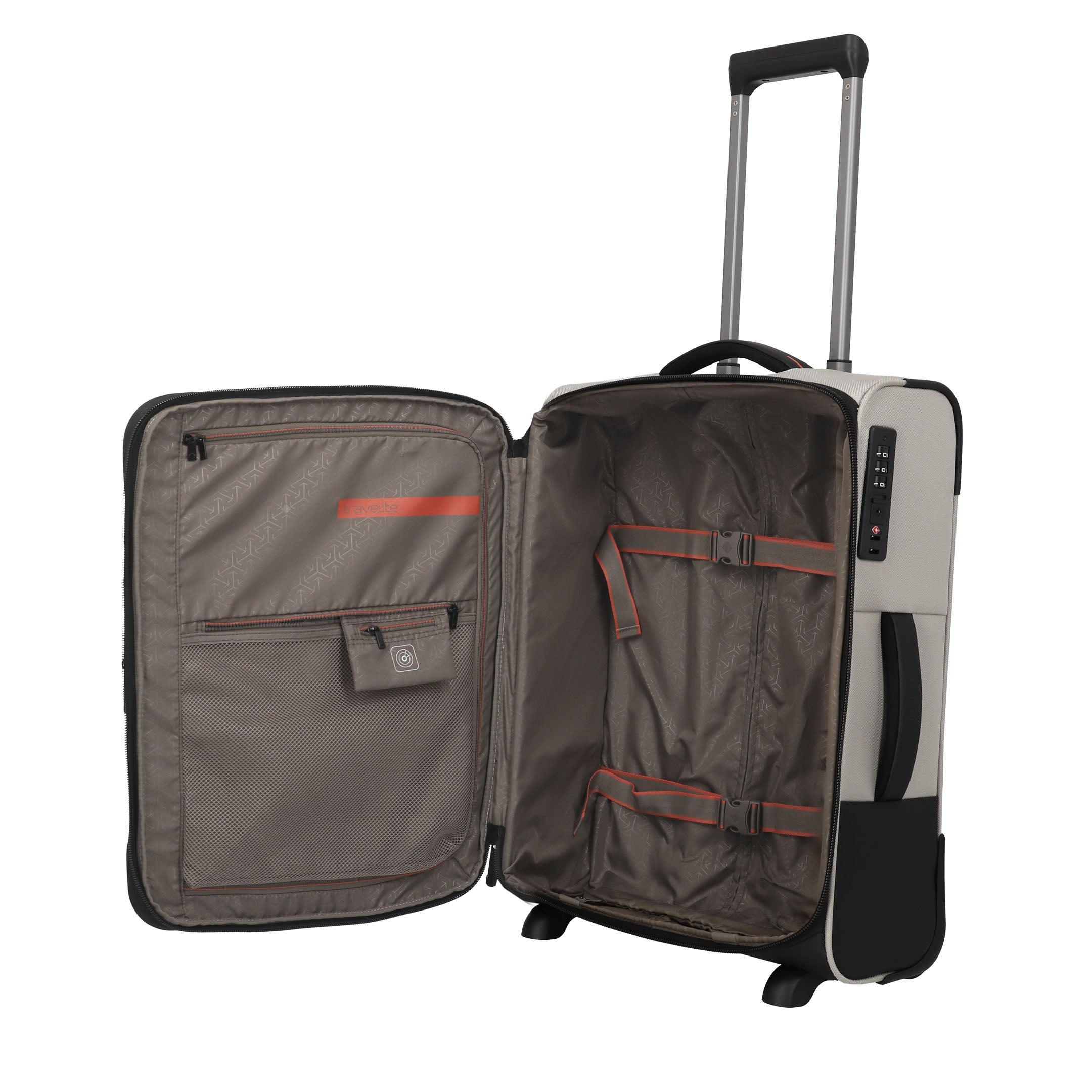 Travelite Crosslite Roller S – Expanderbar resväska 54 cm, Nature