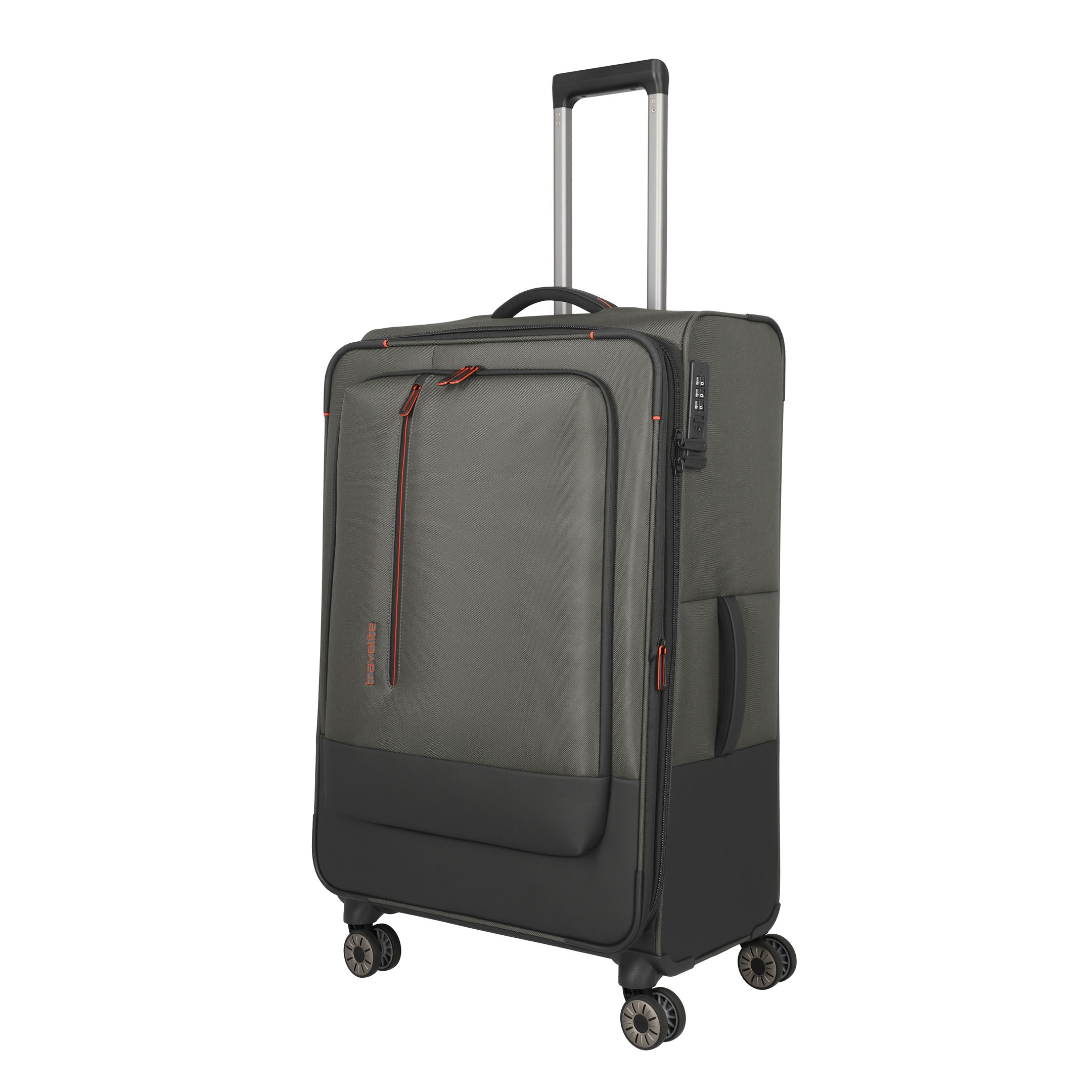 Travelite Crosslite Trolley L – Expanderbar resväska 77 cm, Olive