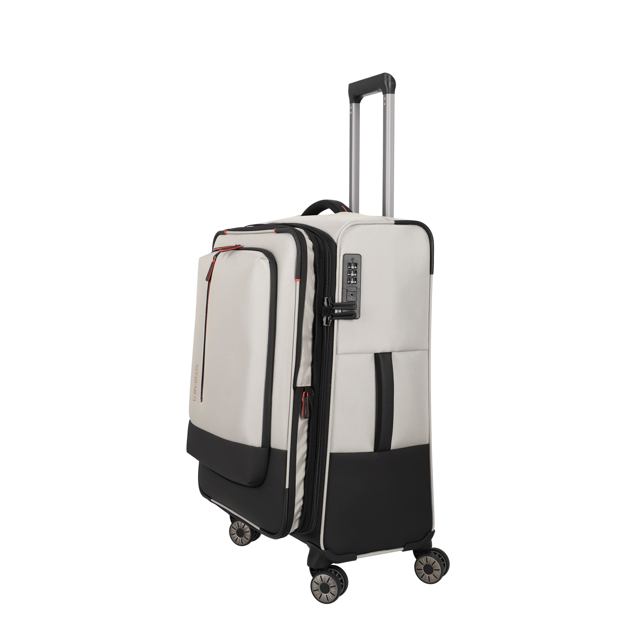 Travelite Crosslite Trolley M – Expanderbar resväska 66 cm, Nature