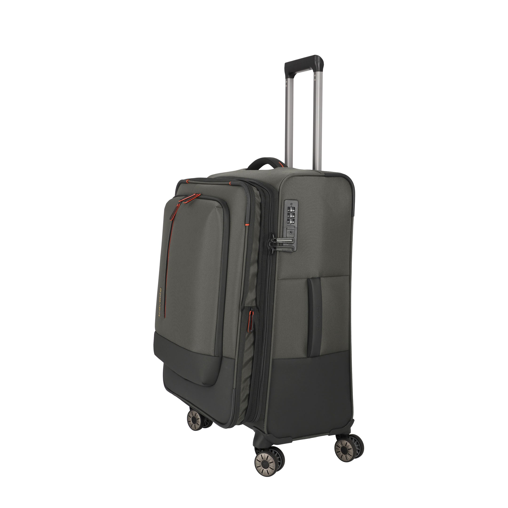 Travelite Crosslite Trolley M – Expanderbar resväska 66 cm, Olive