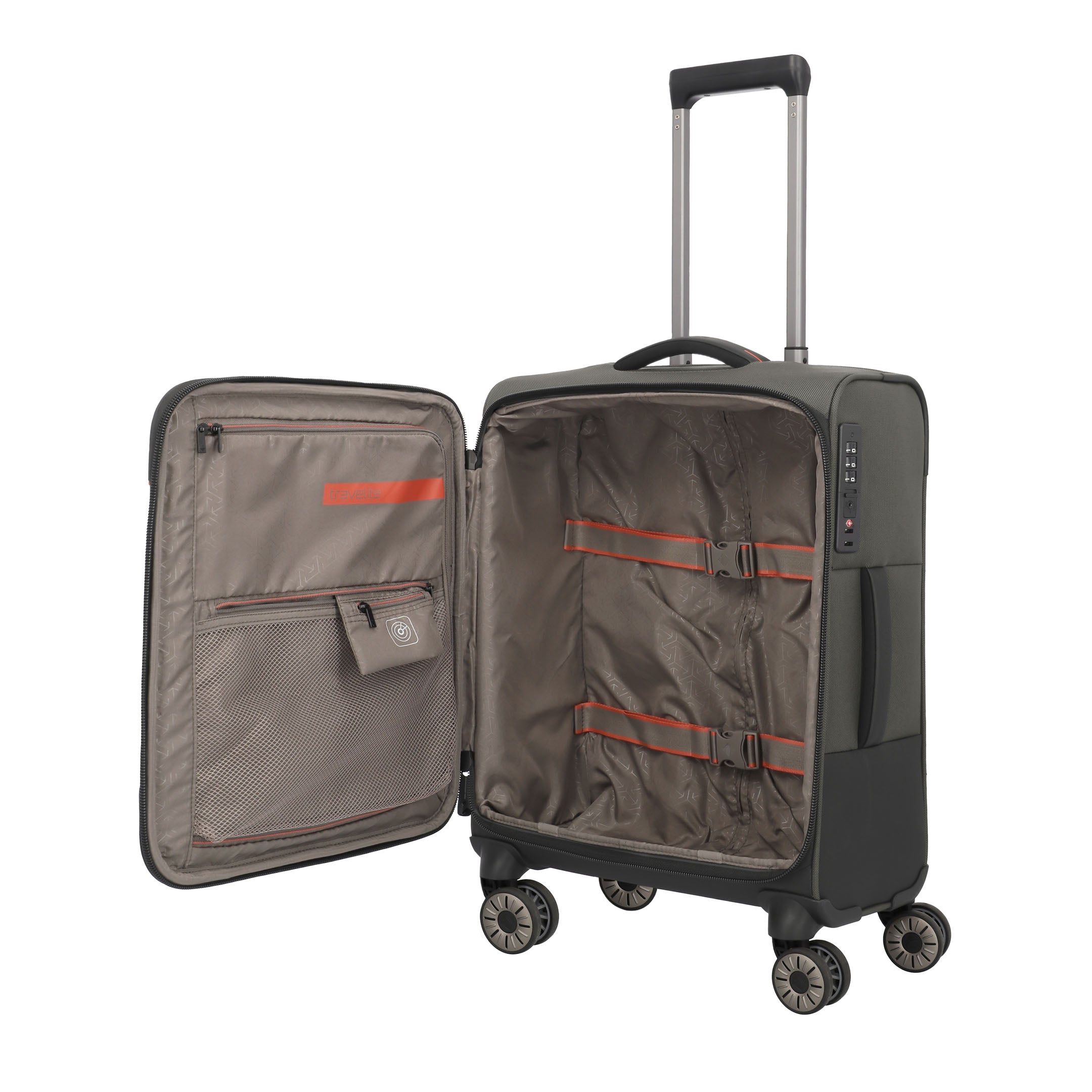 Travelite Crosslite Trolley S – Resväska 55 cm, Olive