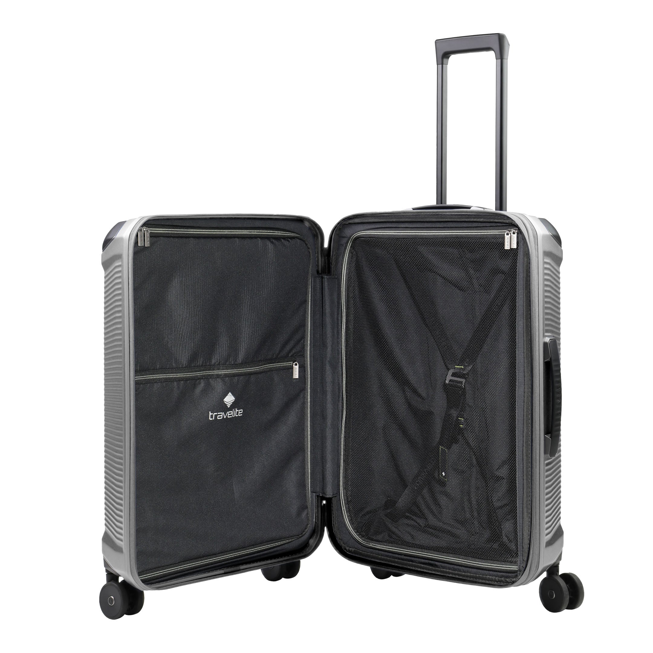 Travelite Millennium Trolley M Expanderbar – Resväska 67 cm, Silver