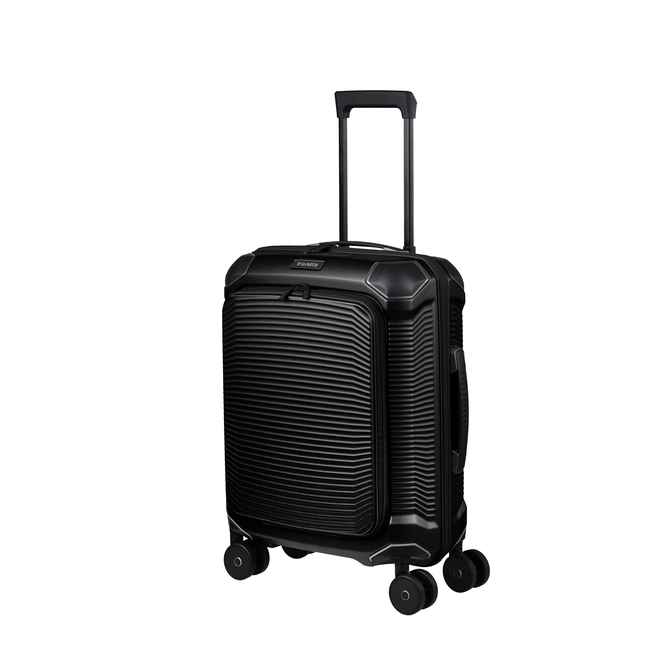 Travelite Millennium Trolley S+ – Kabinväska 55 cm med ytterfack, Black