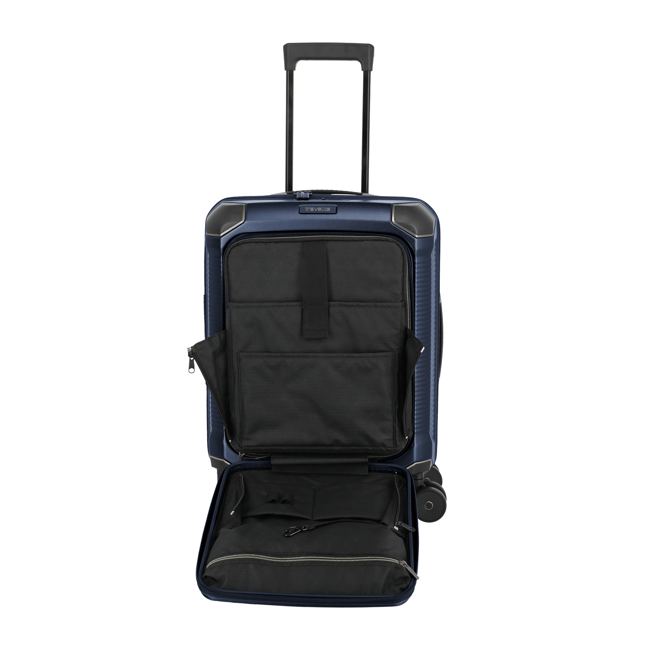 Travelite Millennium Trolley S+ – Kabinväska 55 cm med ytterfack, Navy