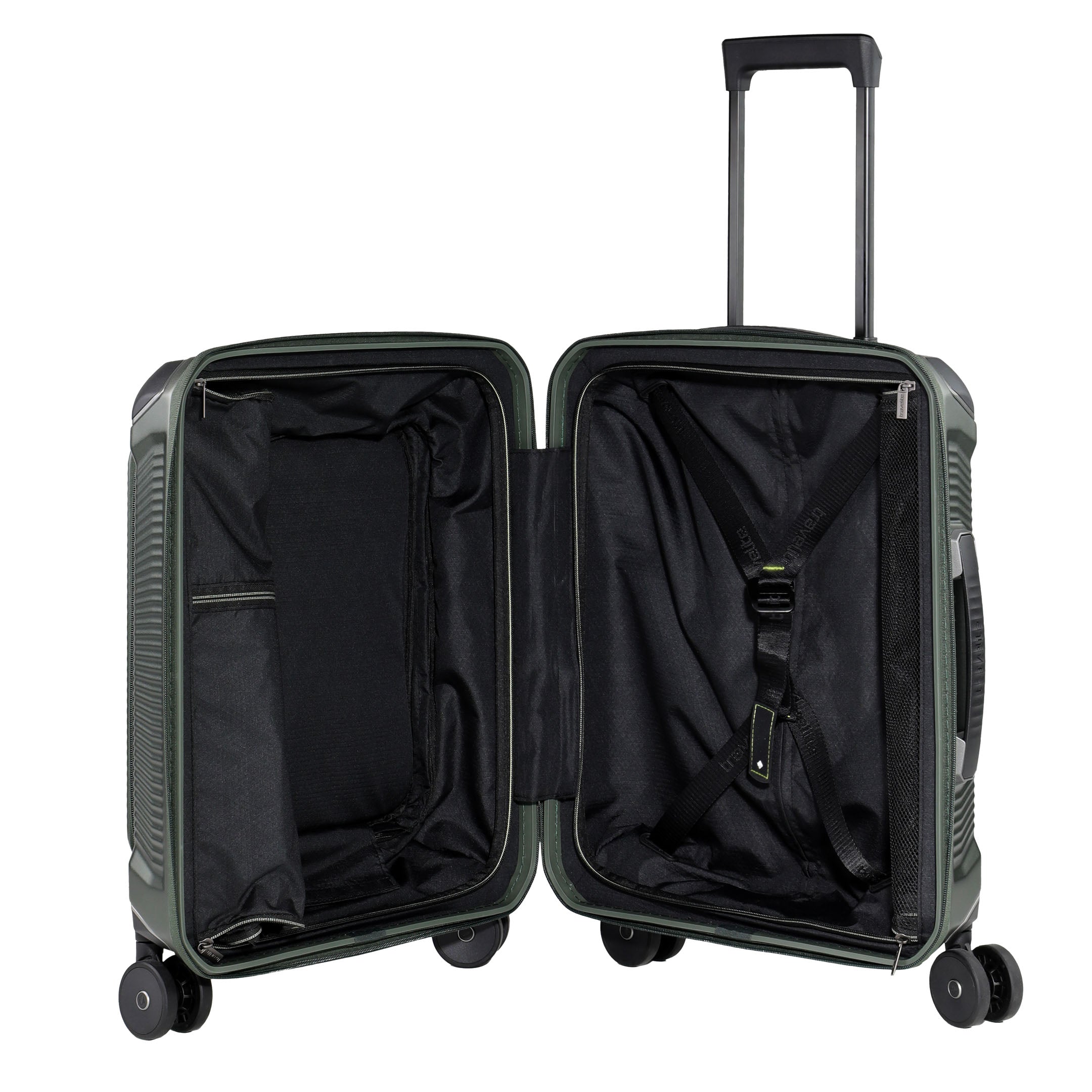 Travelite Millennium Trolley S+ – Kabinväska 55 cm med ytterfack, Pine Green