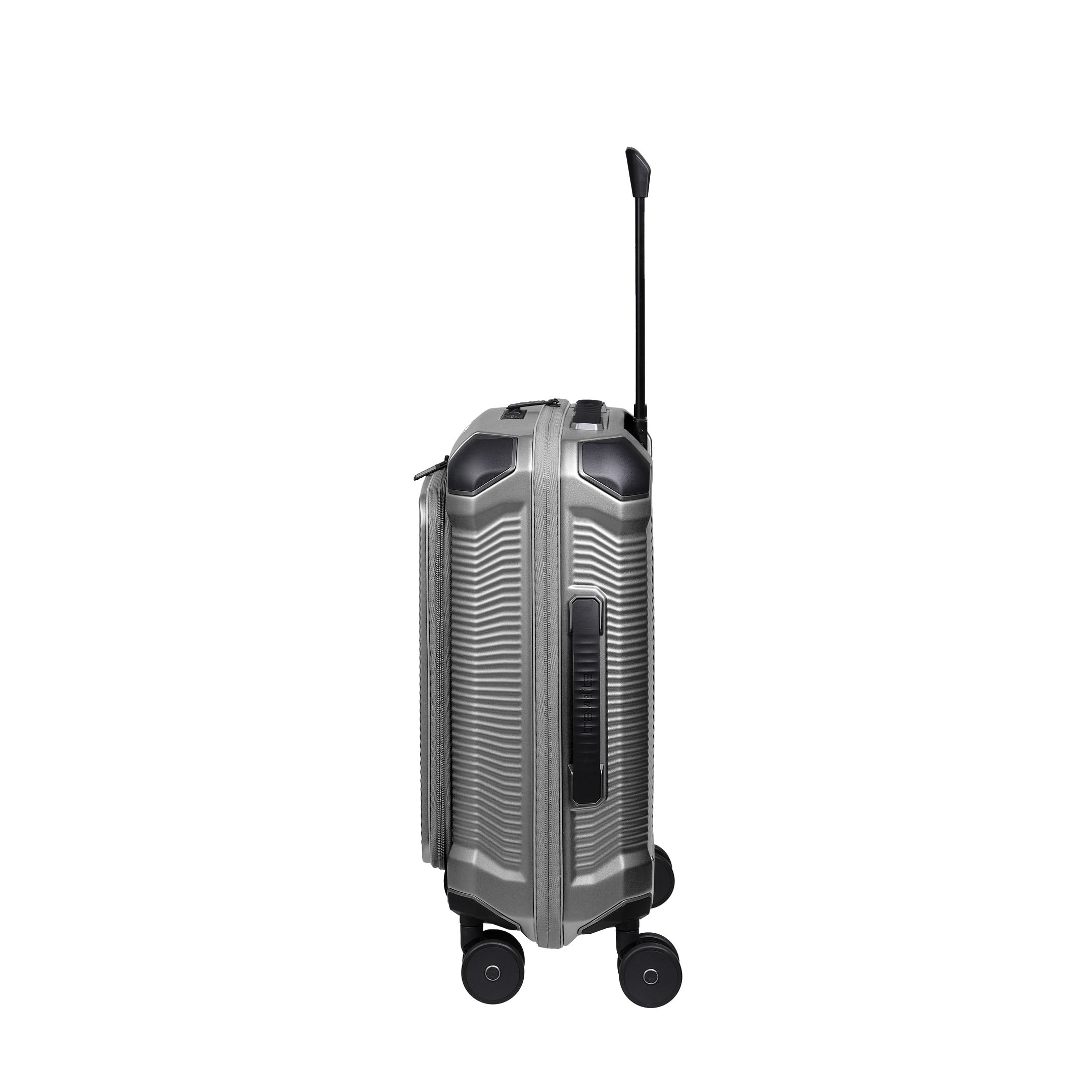 Travelite Millennium Trolley S+ – Kabinväska 55 cm med ytterfack, Silver