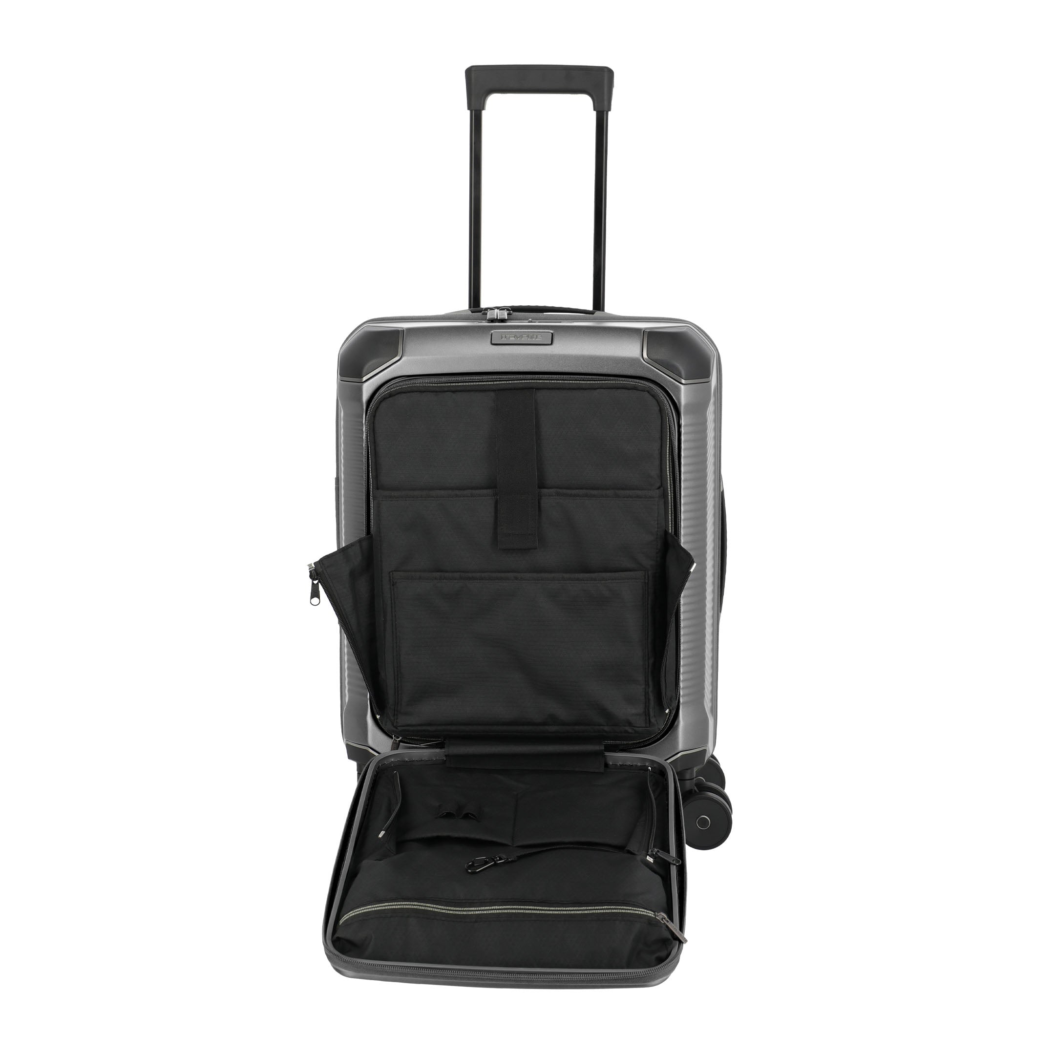Travelite Millennium Trolley S+ – Kabinväska 55 cm med ytterfack, Silver