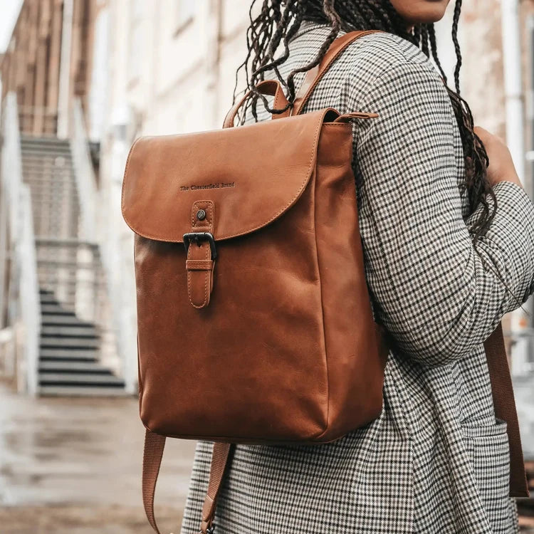 The Chesterfield Brand Vermont Skinnryggsäck, Cognac
