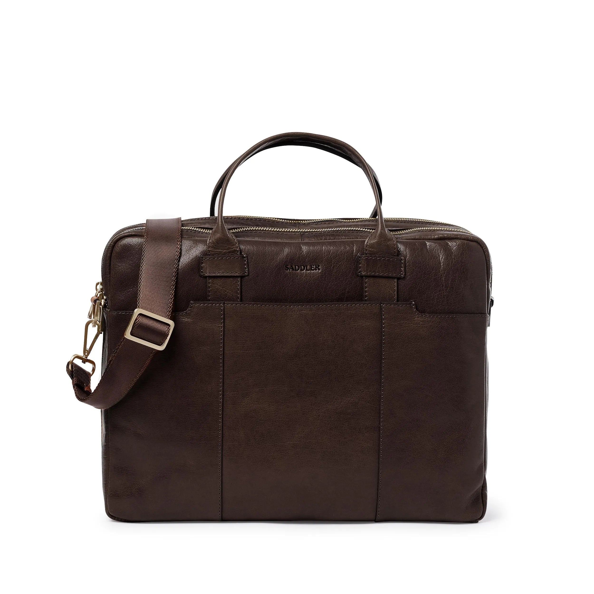 Saddler Vadstena datorväska 15", Mörkbrun