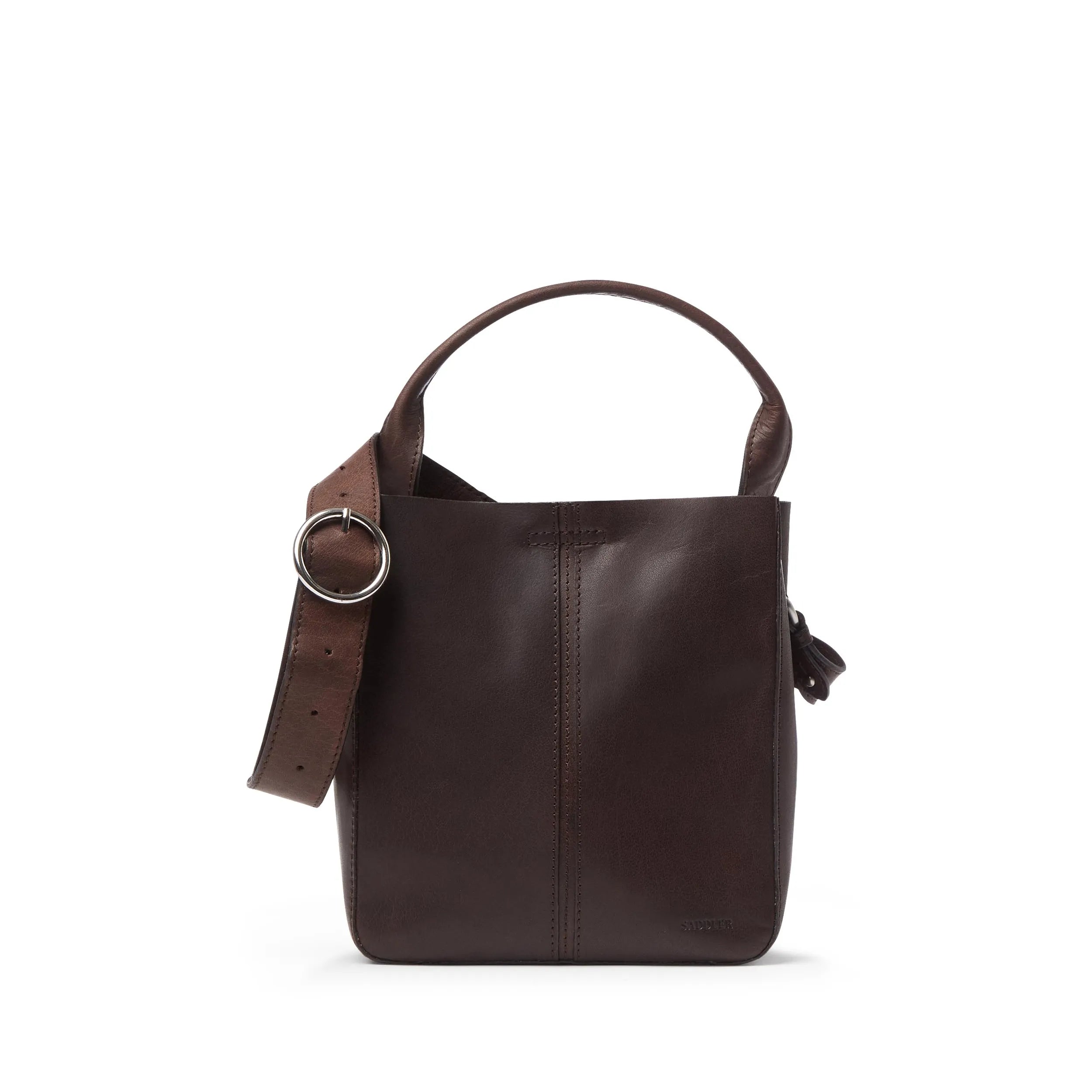 Saddler Elsa mini toteväska, Mörkbrun