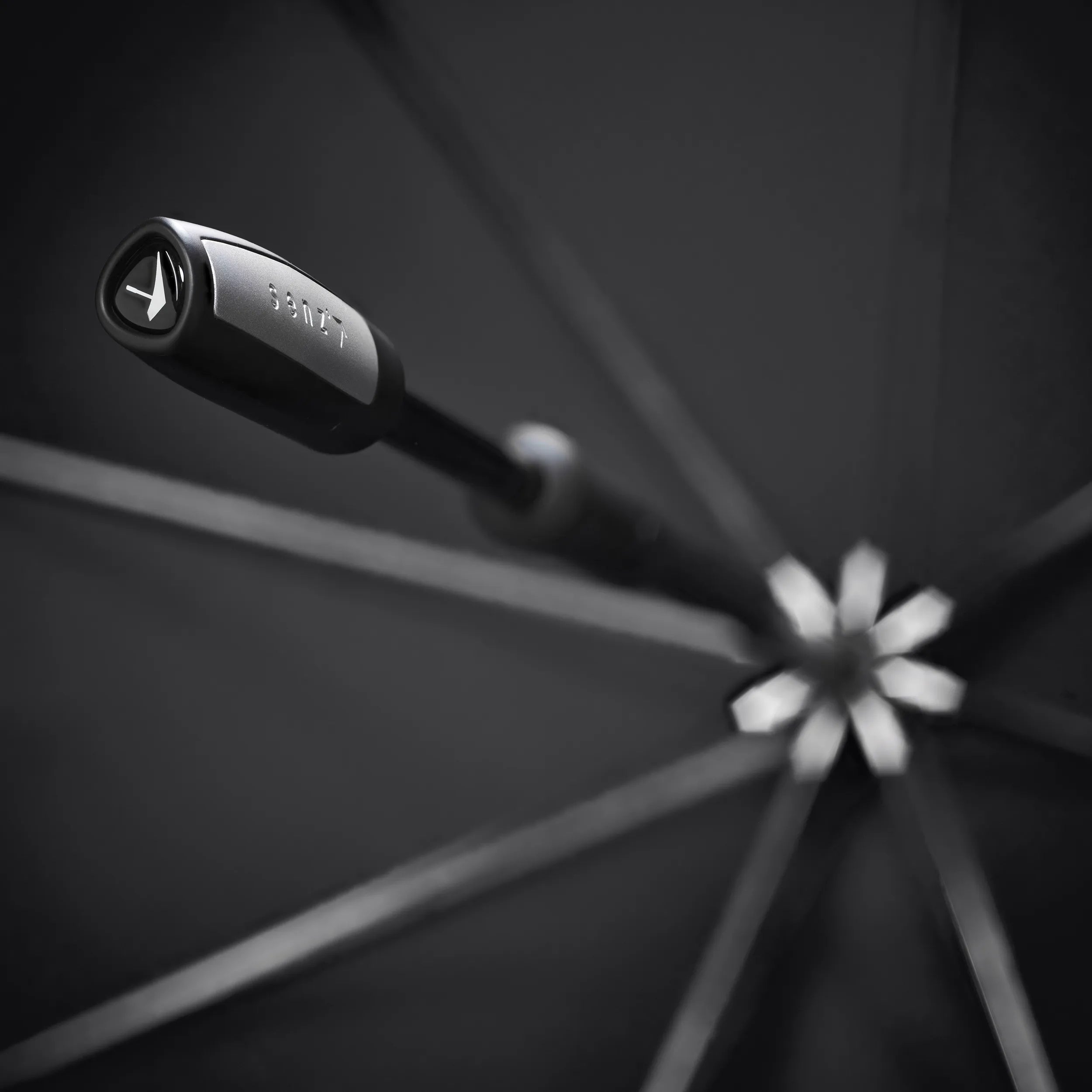 Senz Large Stick Storm Umbrella, Guz Black