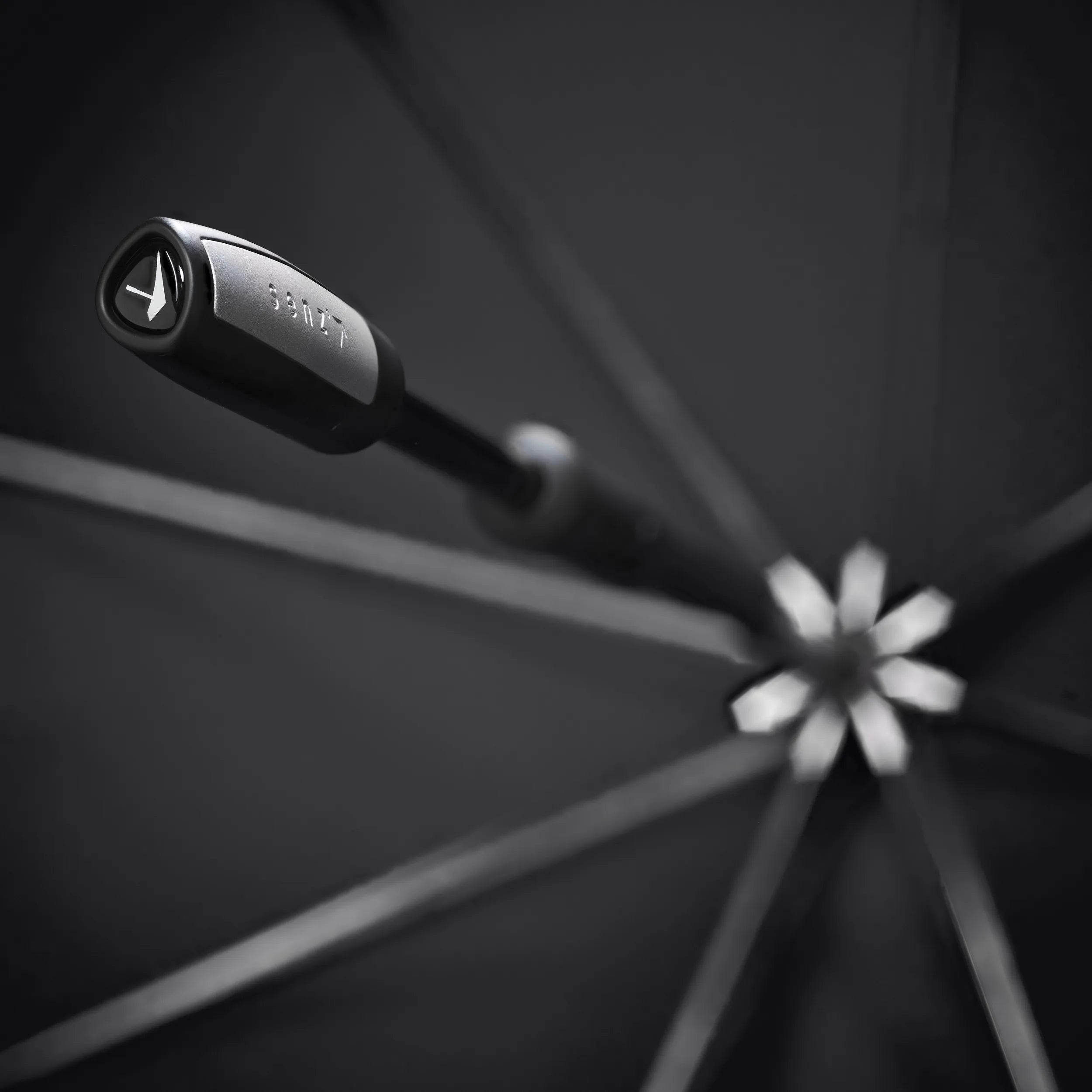 Senz XXL Stick Storm Umbrella, Pure Black