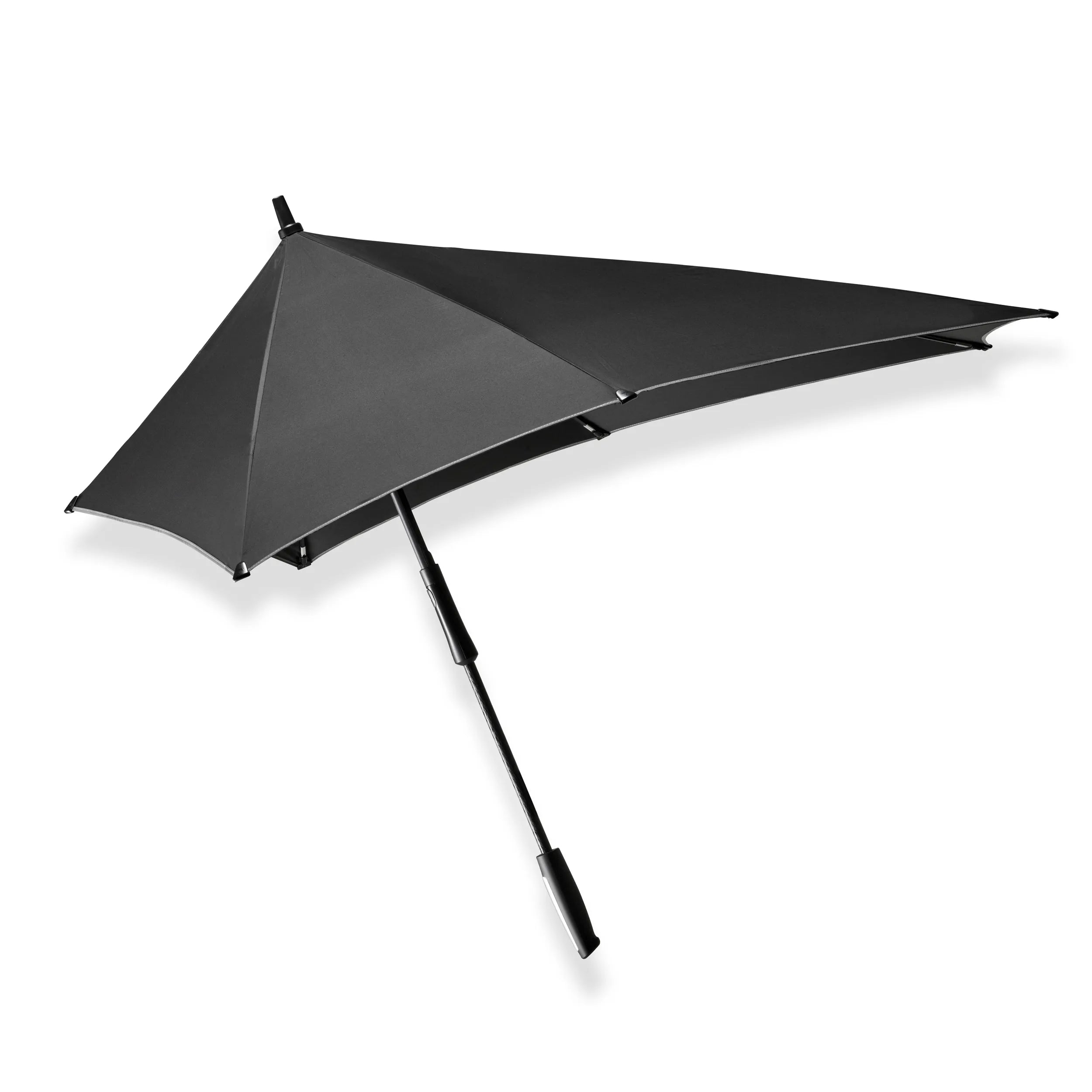 Senz XXL Stick Storm Umbrella, Black Reflective