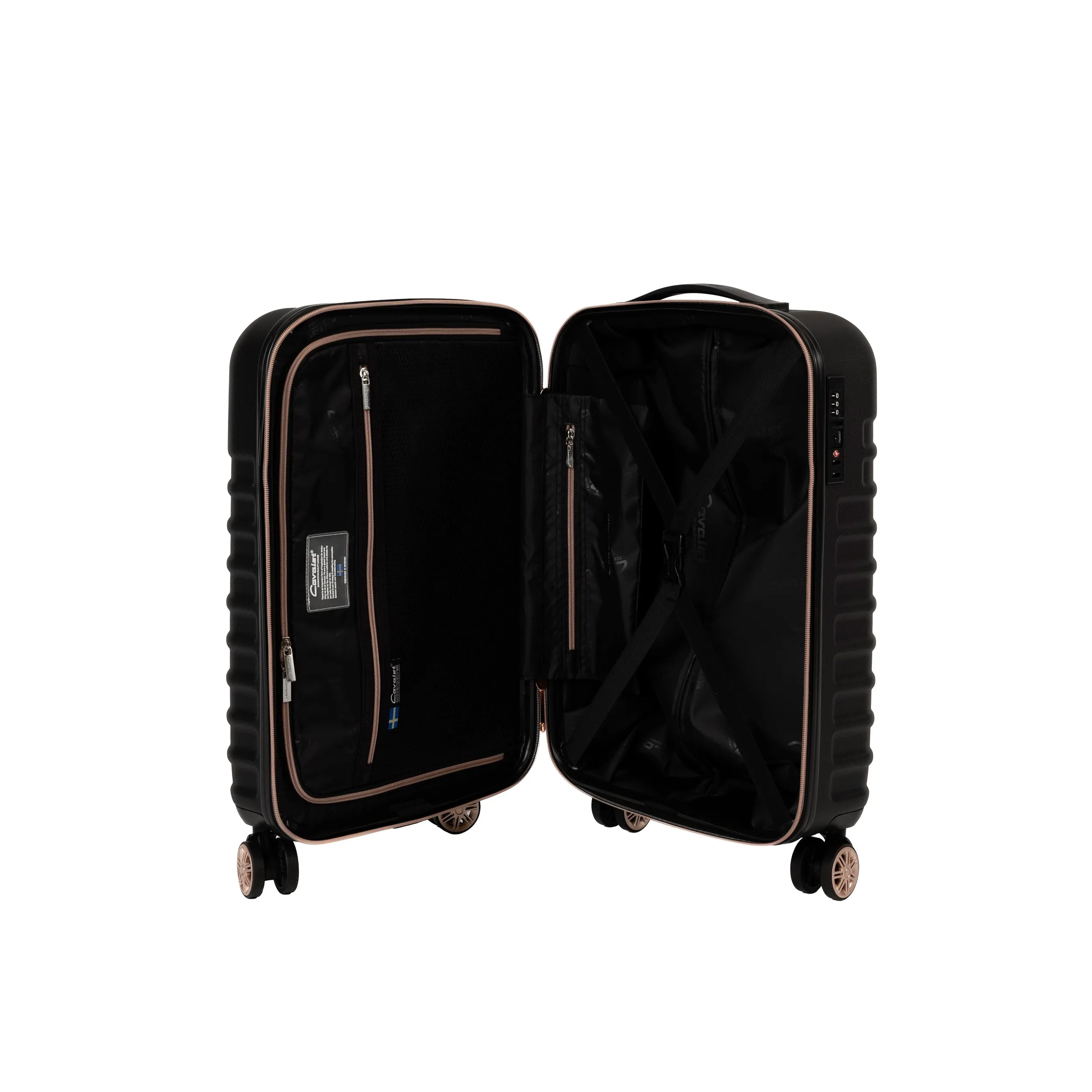 Cavalet Pasadena Resväska 3 Set, Svart rosé