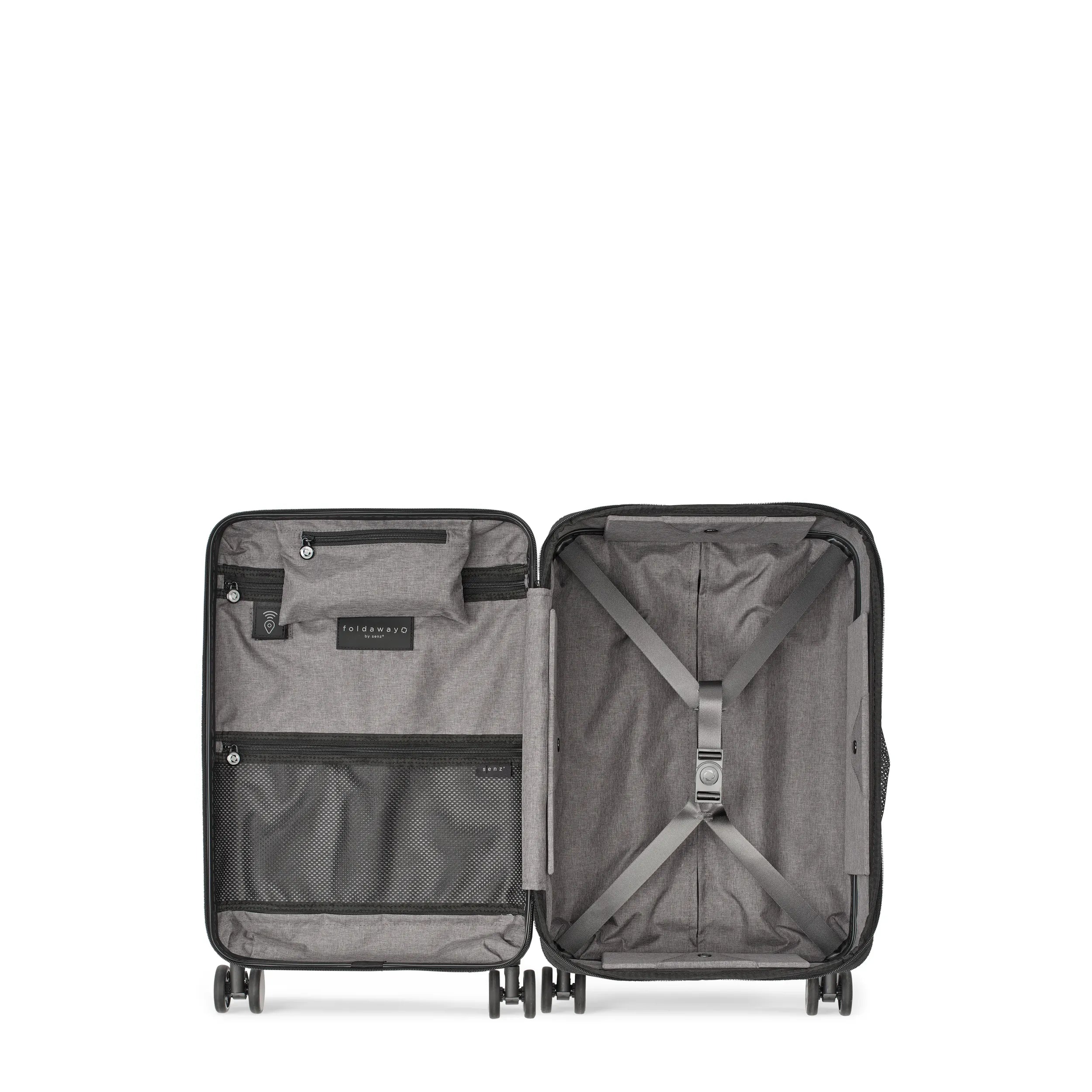 Senz Foldaway Carry On Trolley, Pure Black