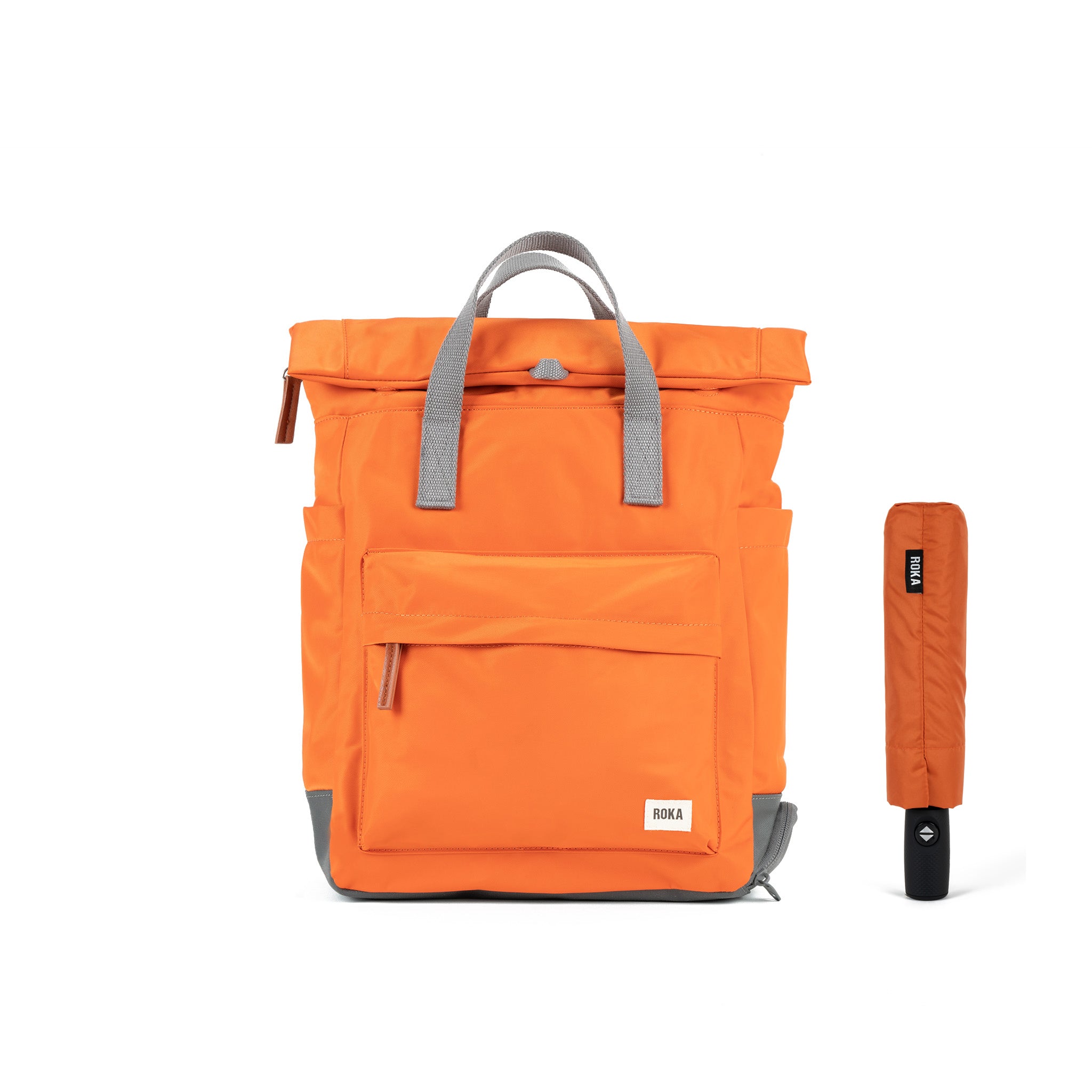ROKA London Bayswater Ryggsäck och Waterloo Paraply, Burnt Orange