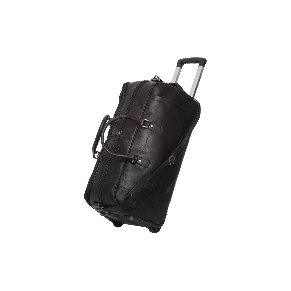 The Chesterfield Brand Jayven Leather Weekendväska Trolley, Svart