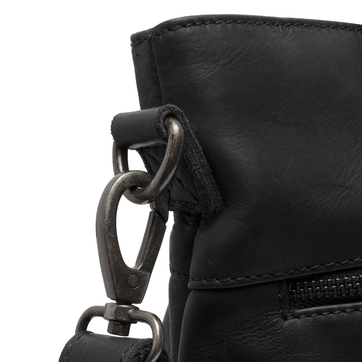 The Chesterfield Brand Rome Leather Axelremsväska, Svart