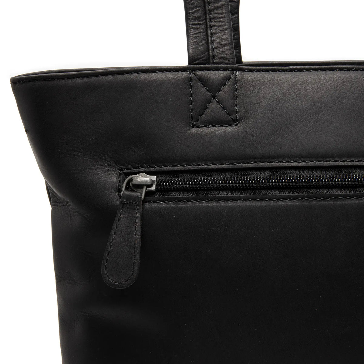 The Chesterfield Brand Alveron Leather Tote Bag, Svart