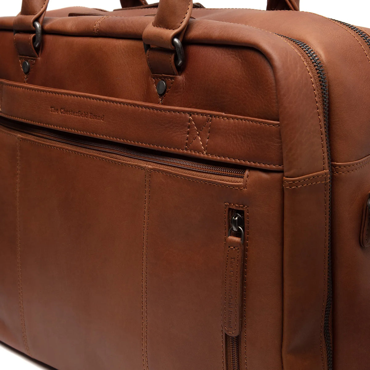 The Chesterfield Brand Boston Leather Laptop Bag, Cognac