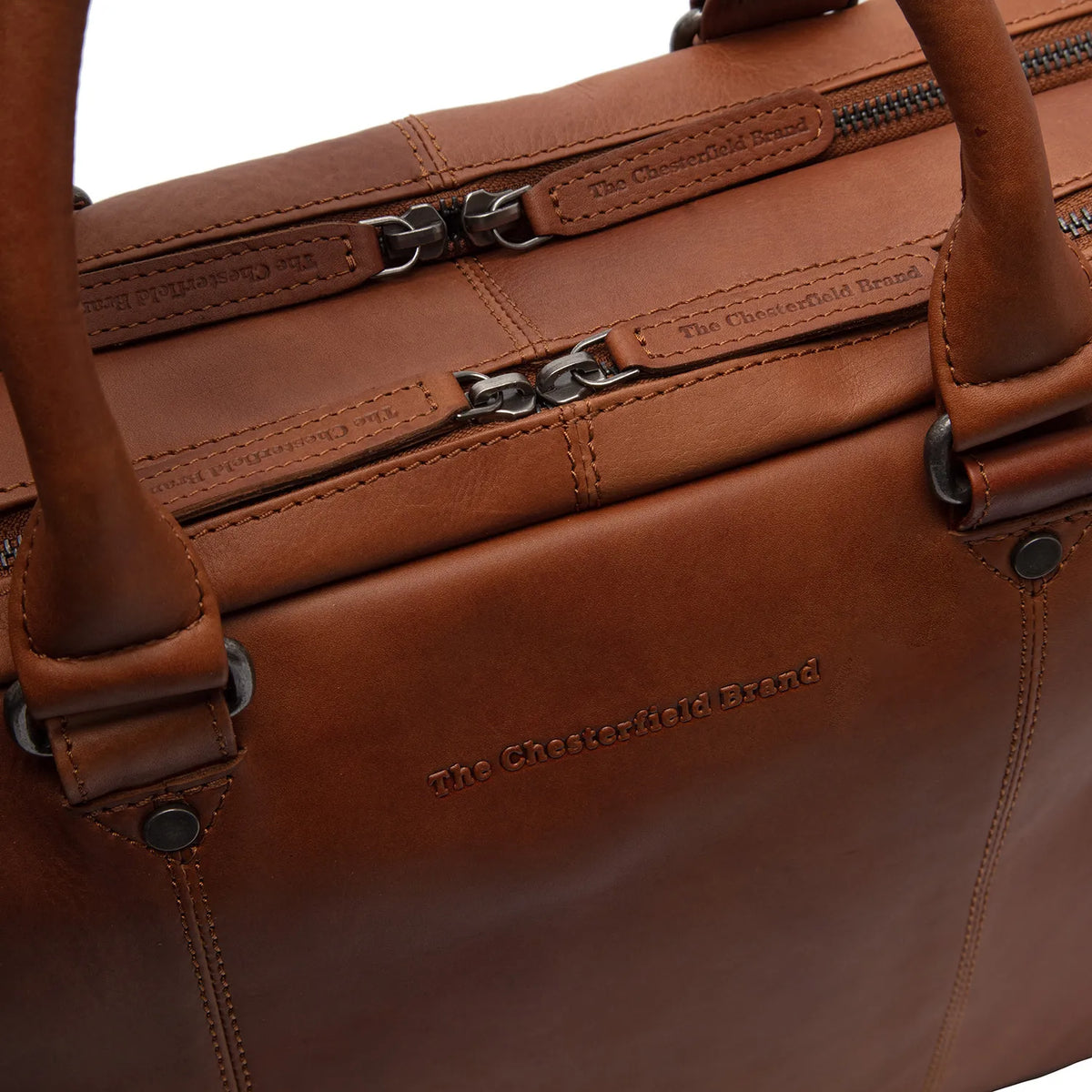 The Chesterfield Brand Boston Leather Laptop Bag, Cognac