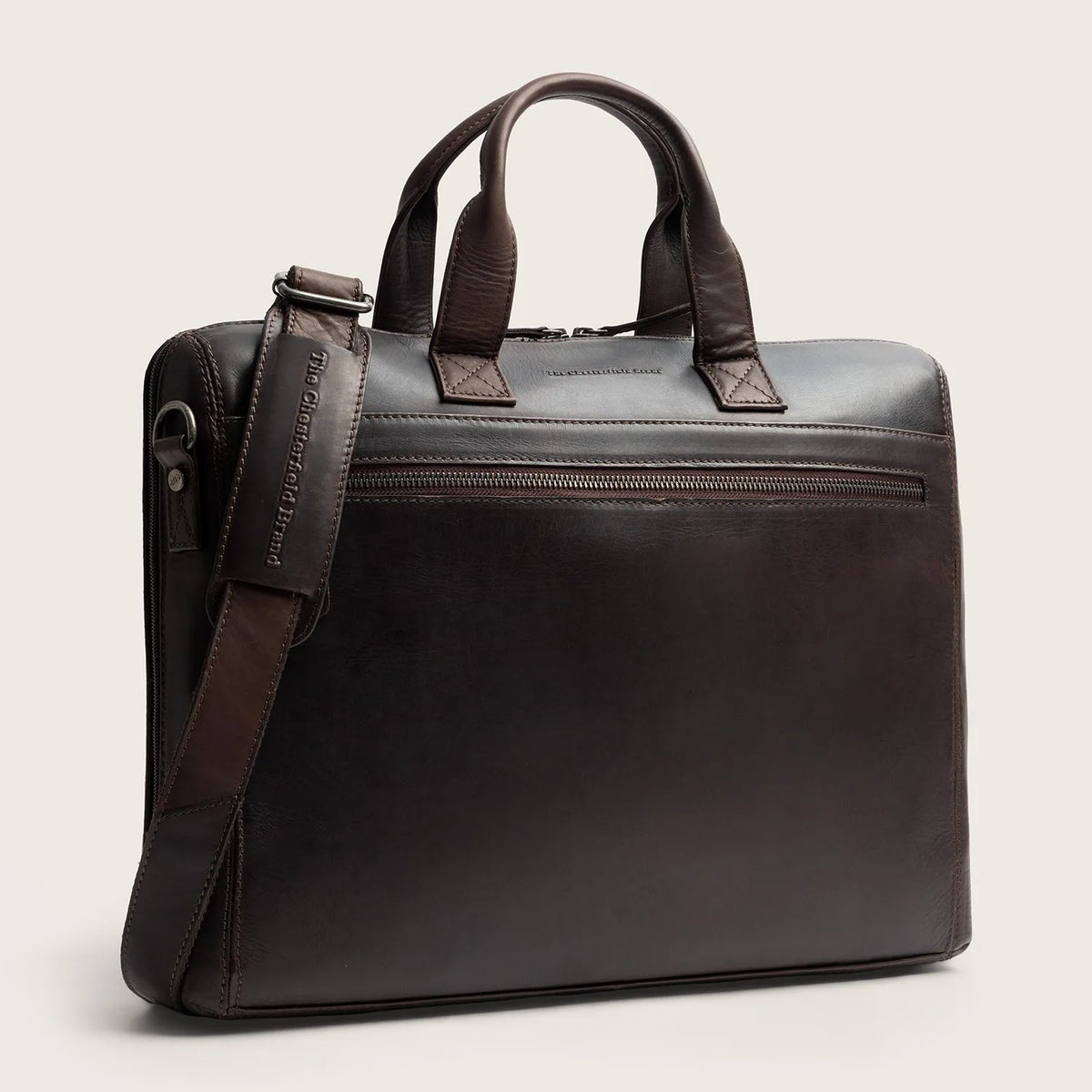 The Chesterfield Brand Levanto Leather Laptop Bag, Brun