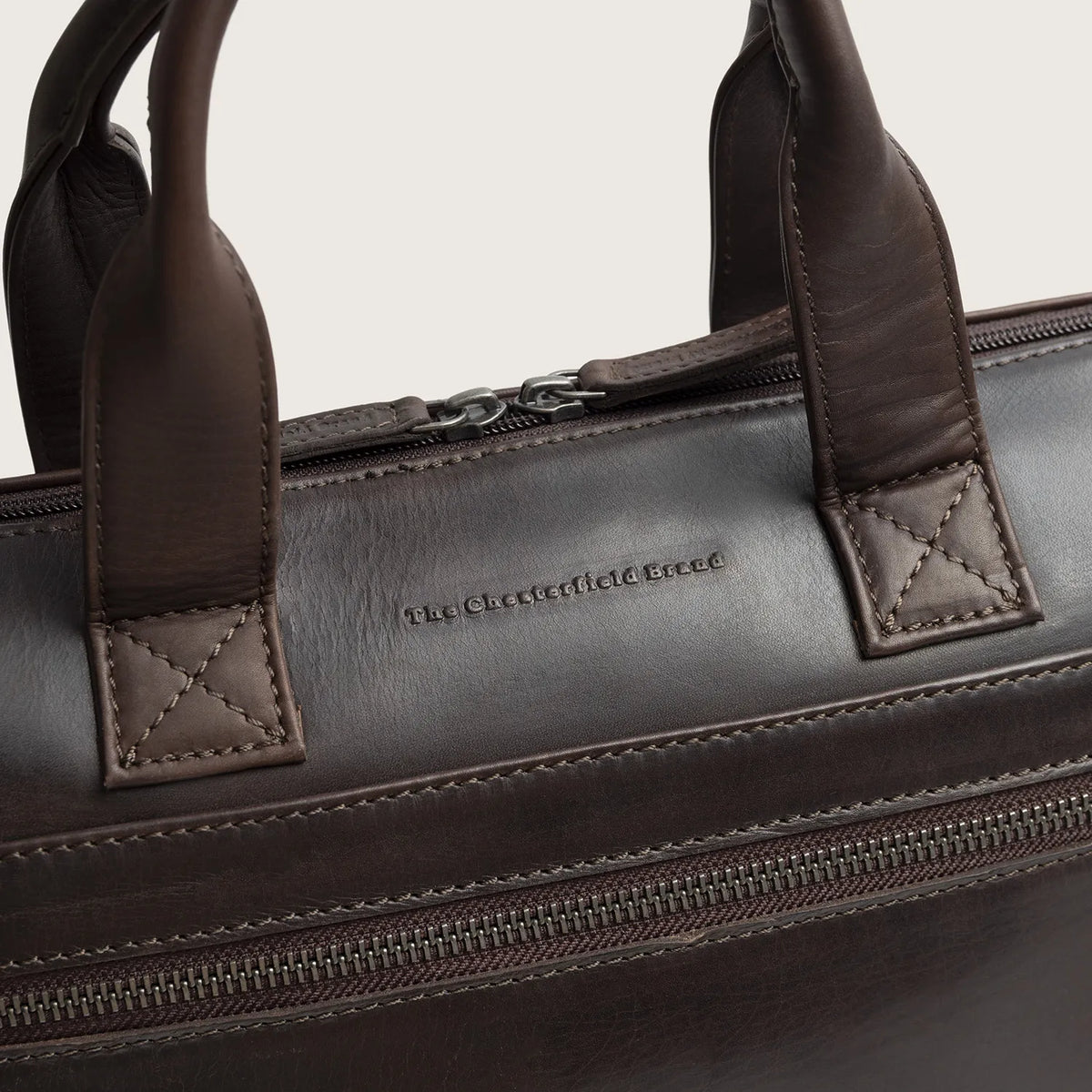 The Chesterfield Brand Levanto Leather Laptop Bag, Brun