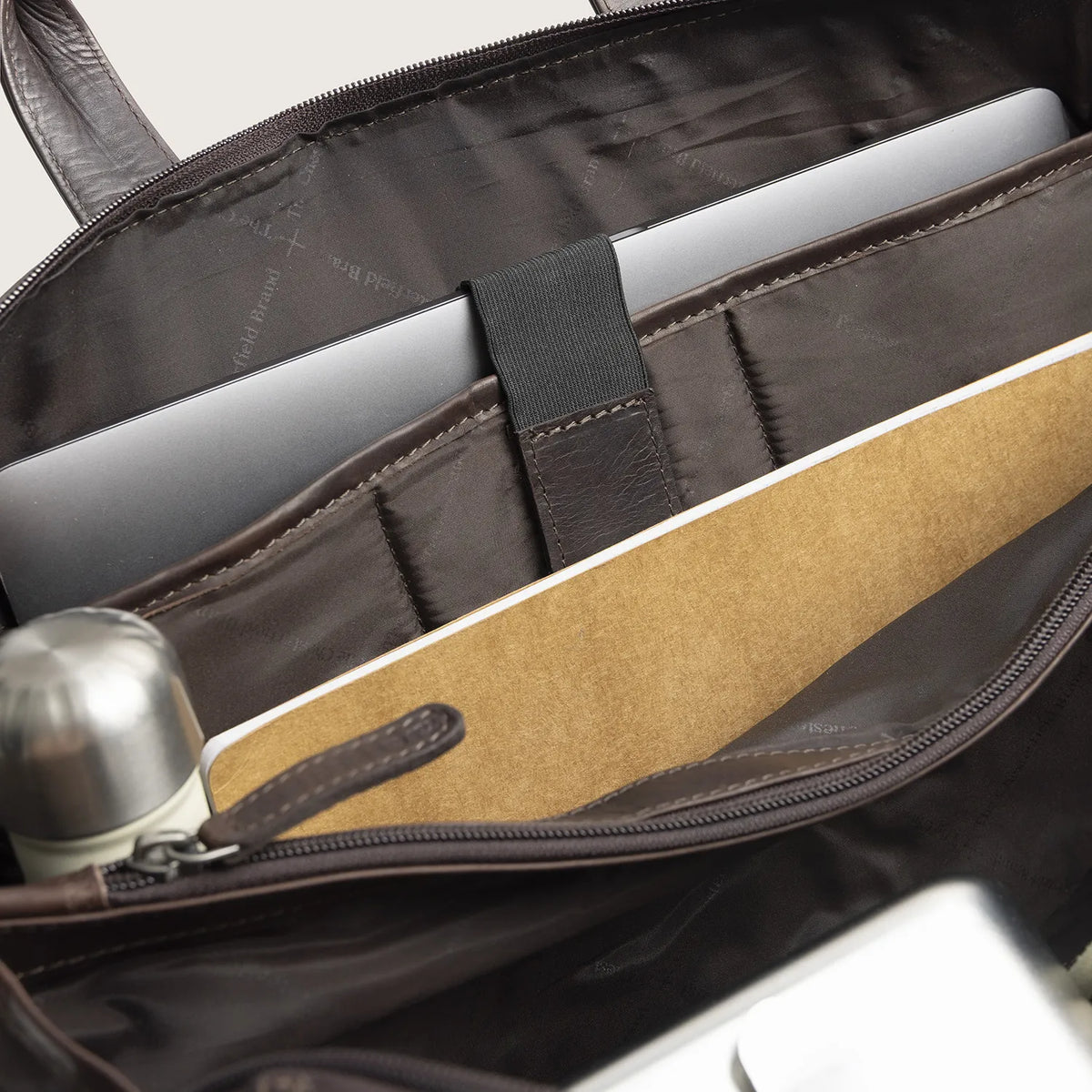 The Chesterfield Brand Levanto Leather Laptop Bag, Brun