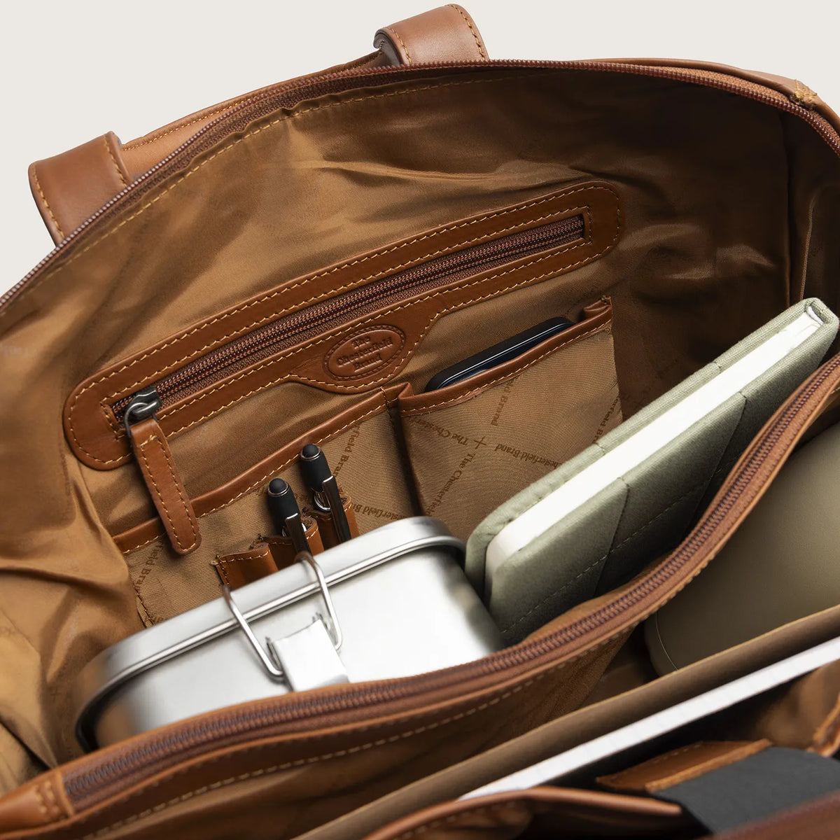 The Chesterfield Brand Levanto Leather Laptop Bag, Cognac