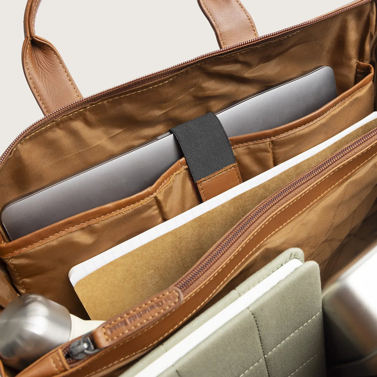 The Chesterfield Brand Levanto Leather Laptop Bag, Cognac
