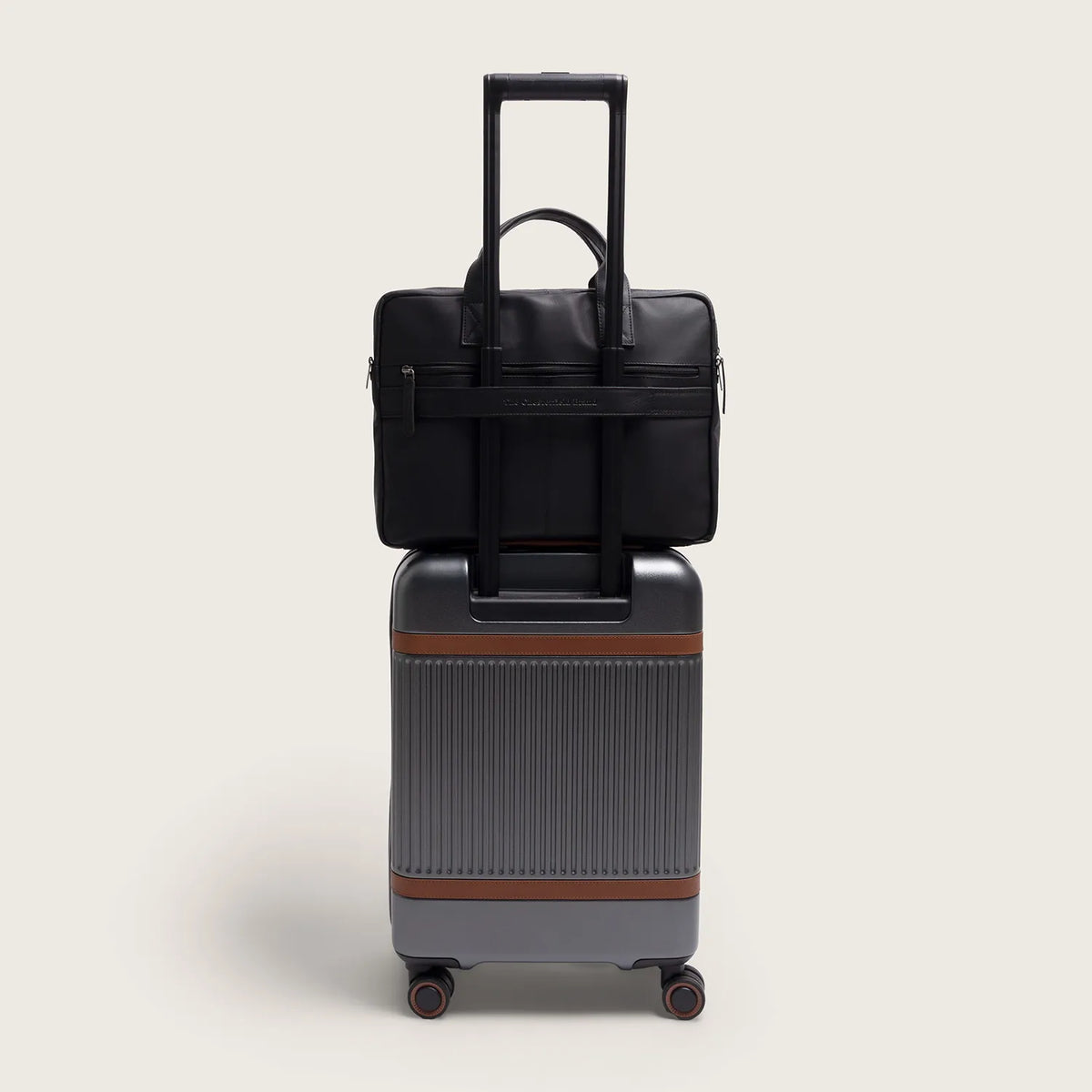 The Chesterfield Brand Frazer Leather Laptop Bag, Svart