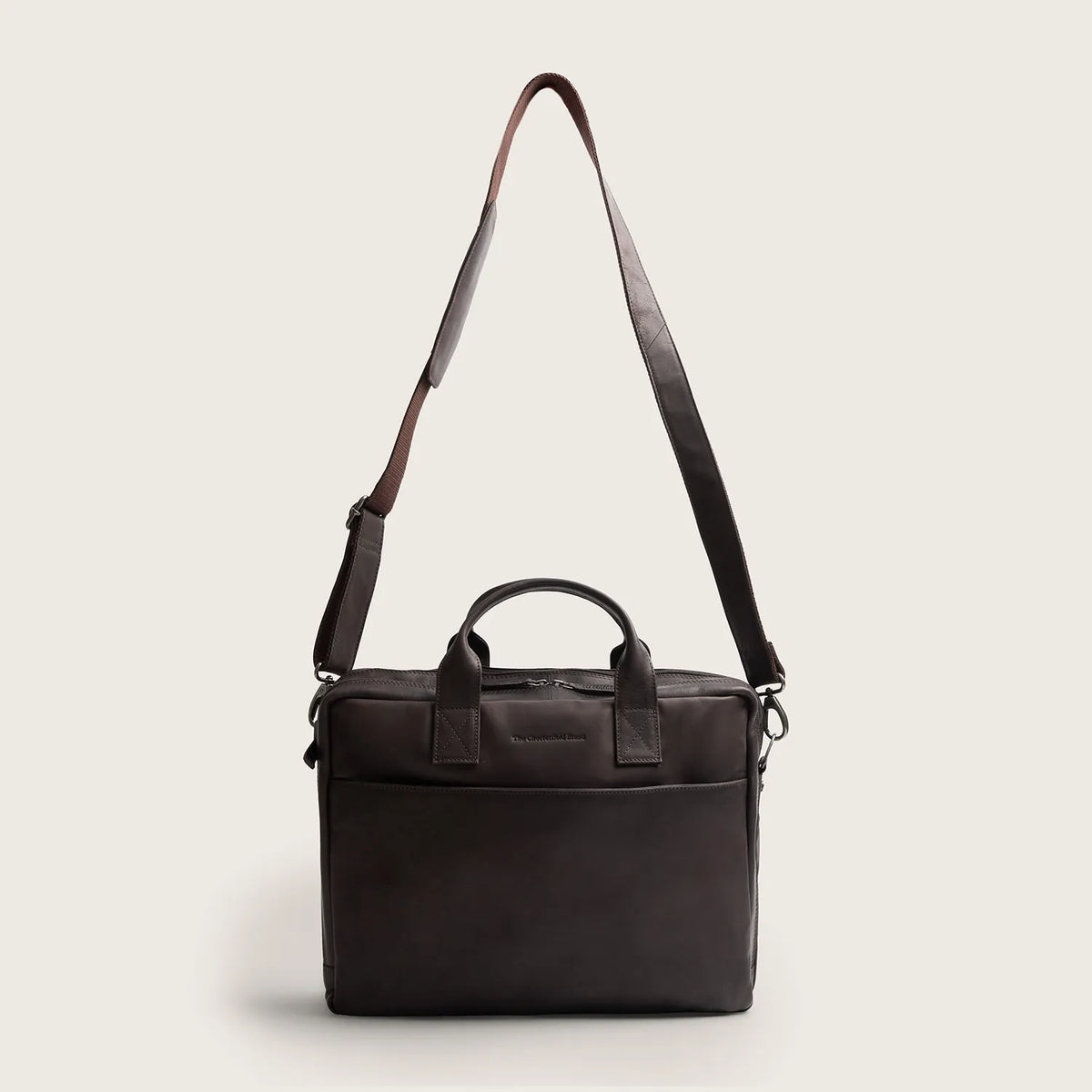 The Chesterfield Brand Frazer Leather Laptop Bag, Brun
