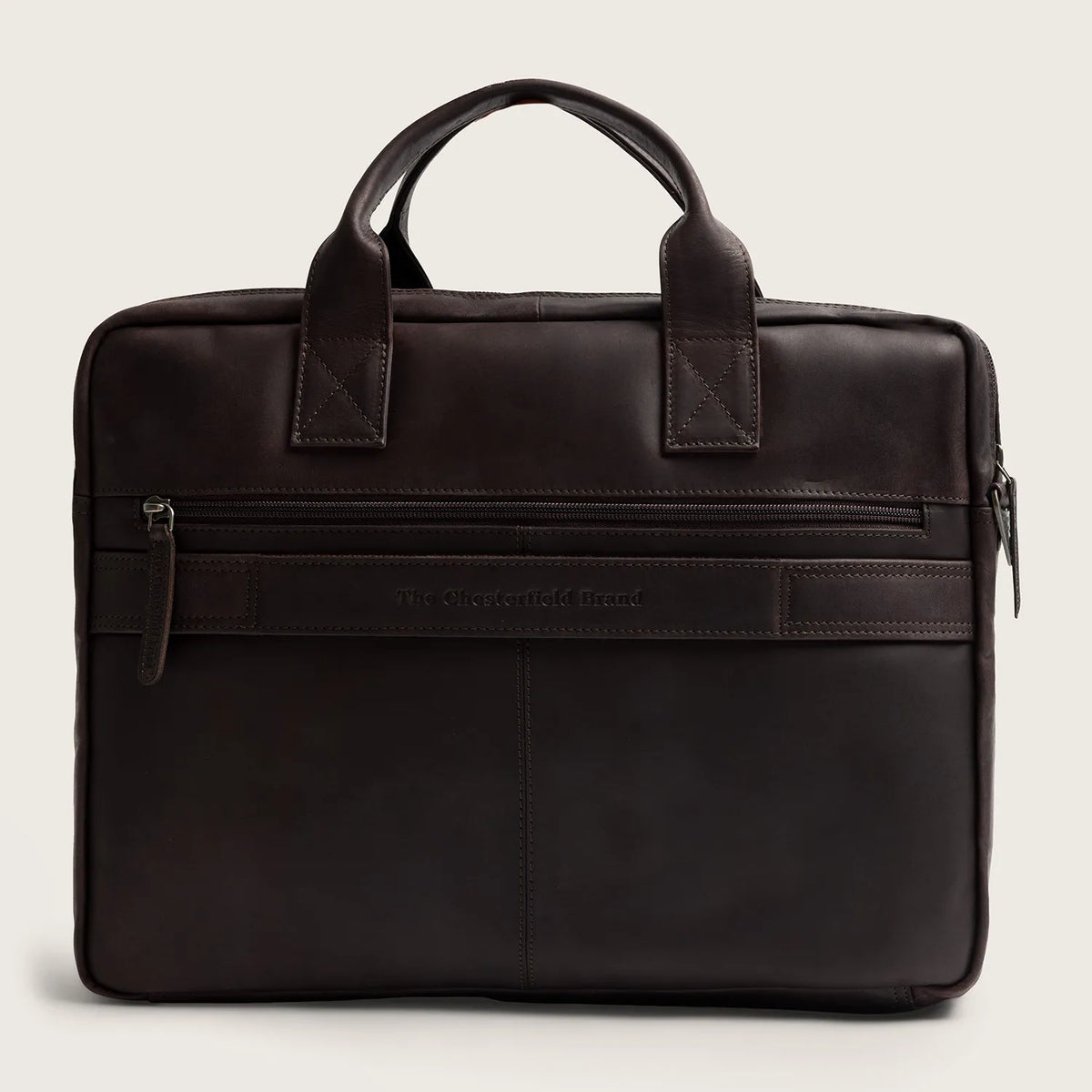 The Chesterfield Brand Frazer Leather Laptop Bag, Brun