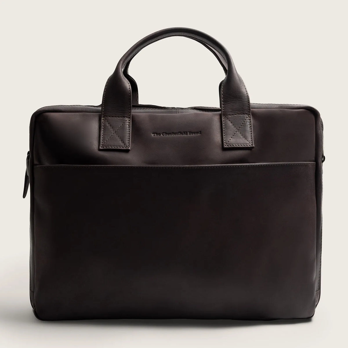 The Chesterfield Brand Frazer Leather Laptop Bag, Brun
