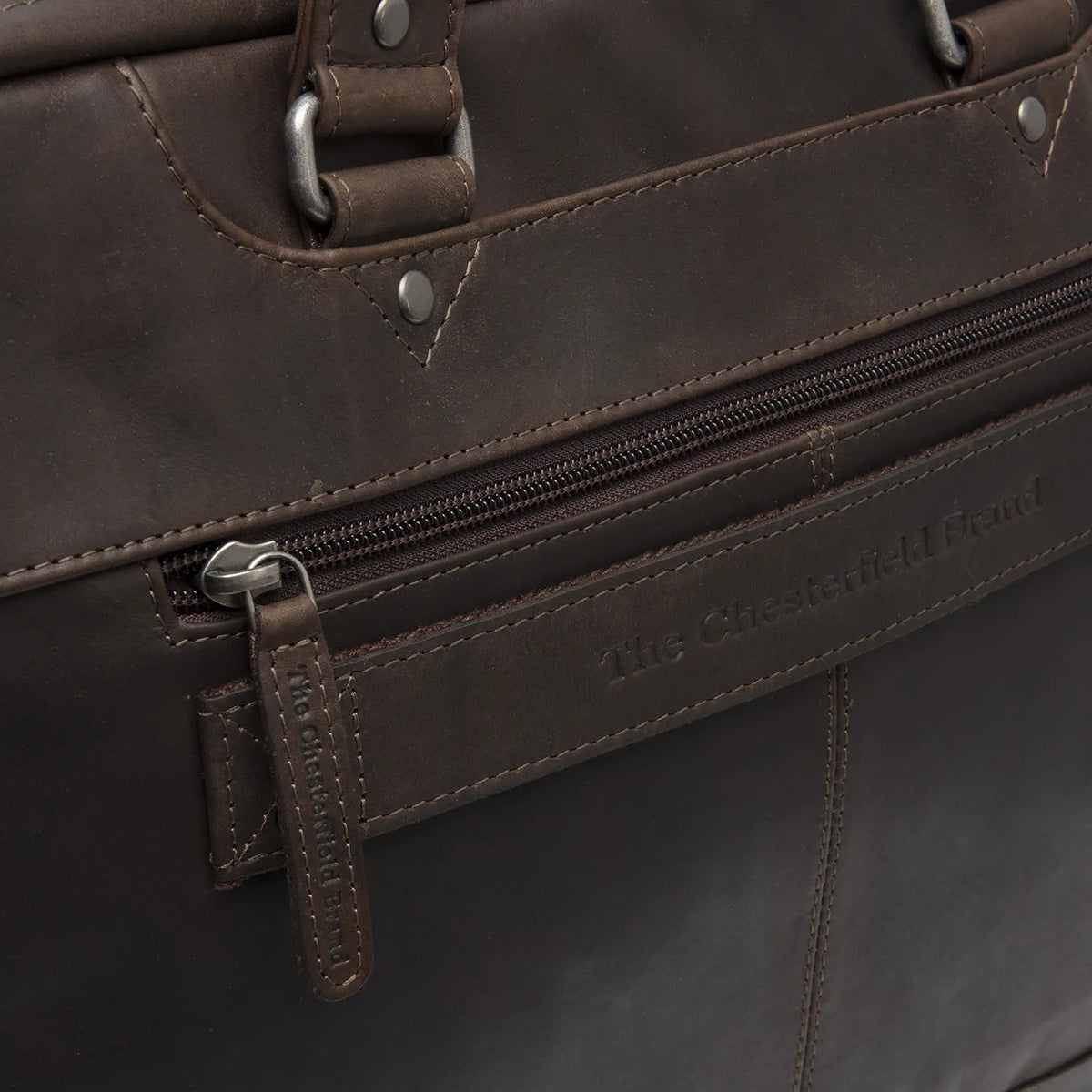 The Chesterfield Brand Montara Leather Datorväska, Brun