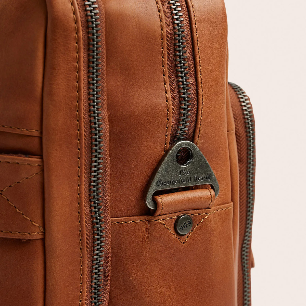 The Chesterfield Brand Tacama Leather Datorväska, Cognac