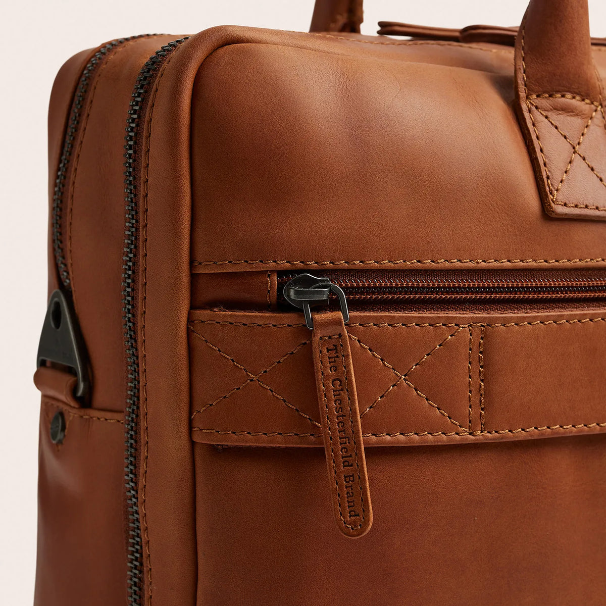 The Chesterfield Brand Tacama Leather Datorväska, Cognac
