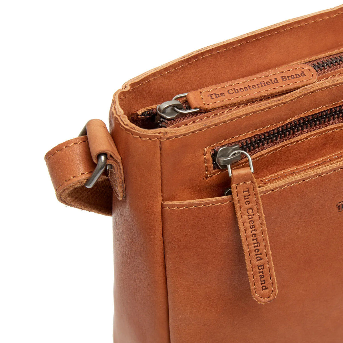 The Chesterfield Brand Mumbai Leather Crossbodyväska, Cognac