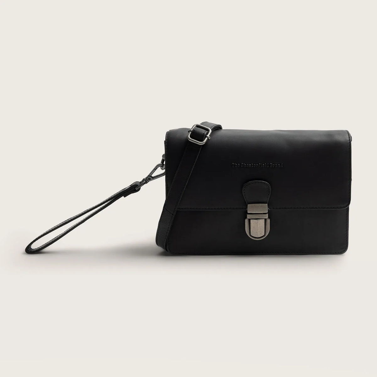 The Chesterfield Brand Lucca Leather Crossbody väska, Svart