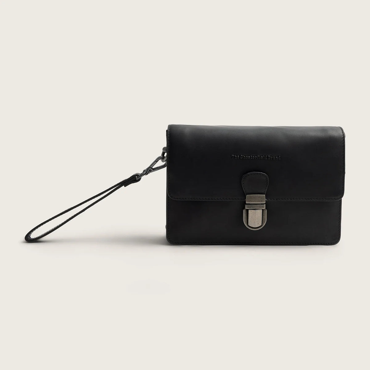 The Chesterfield Brand Lucca Leather Crossbody väska, Svart