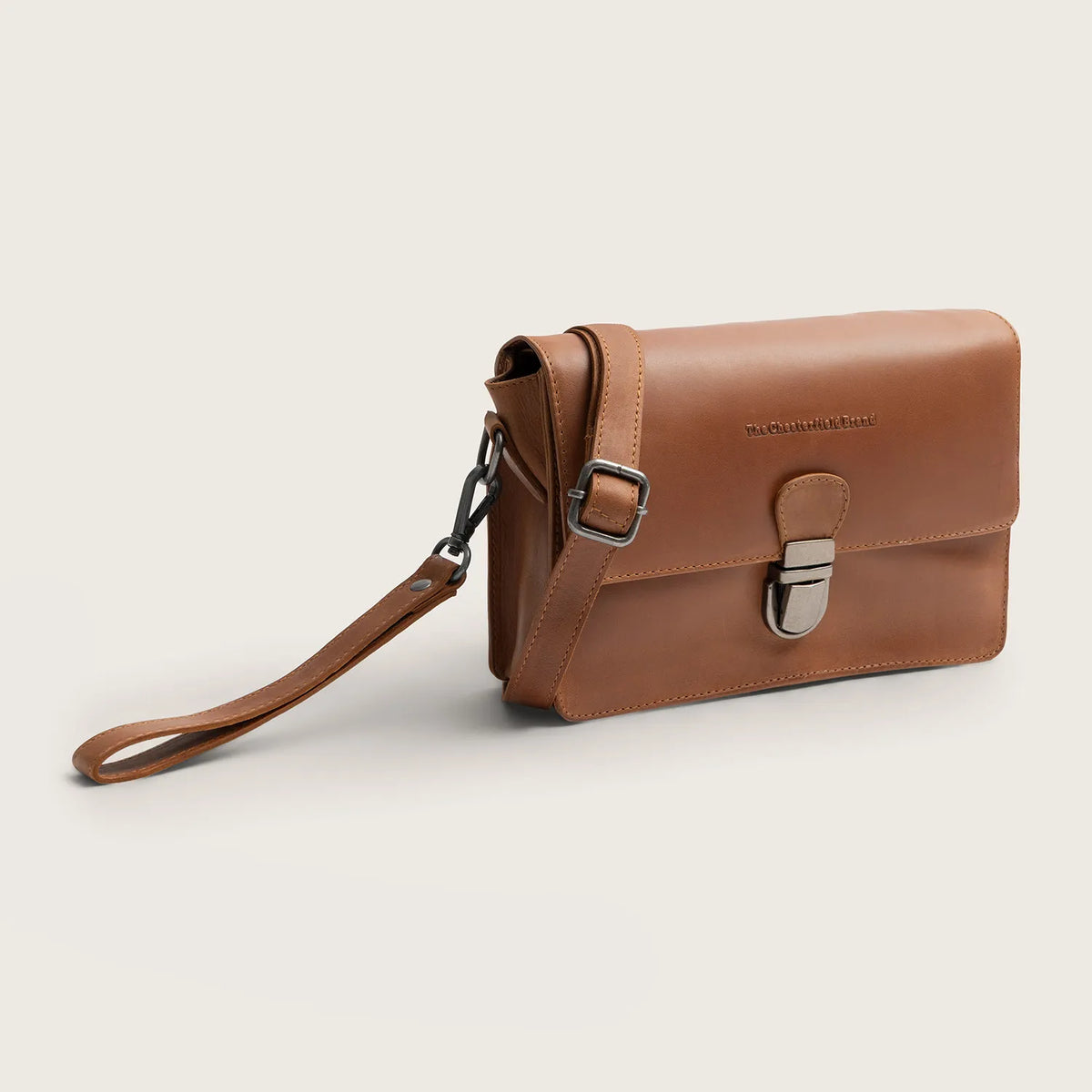 The Chesterfield Brand Lucca Leather Crossbody väska, Cognac
