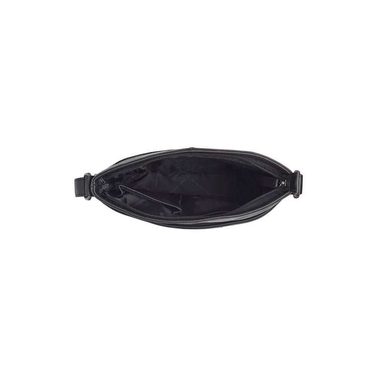 The Chesterfield Brand Lunton Leather Crossbodyväska, Svart