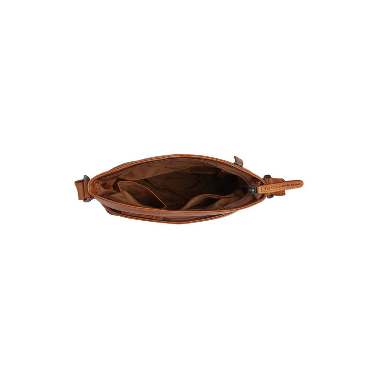 The Chesterfield Brand Lunton Leather Crossbodyväska, Cognac