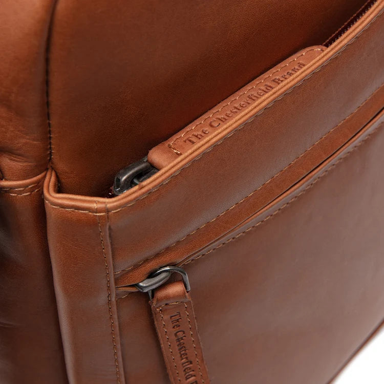 The Chesterfield Brand Anzora Leather Crossbodyväska, Cognac